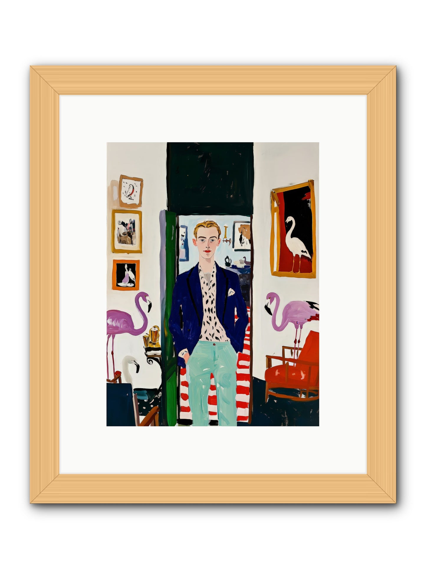Birdsong Alley -- Framed Print - Natural 9x12