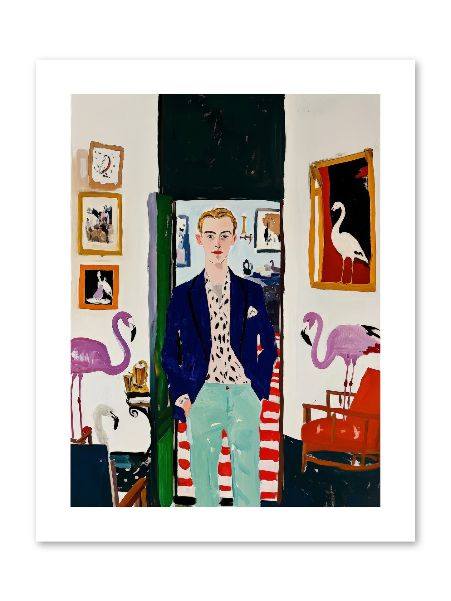 Birdsong Alley -- Loose Canvas Print 9x12