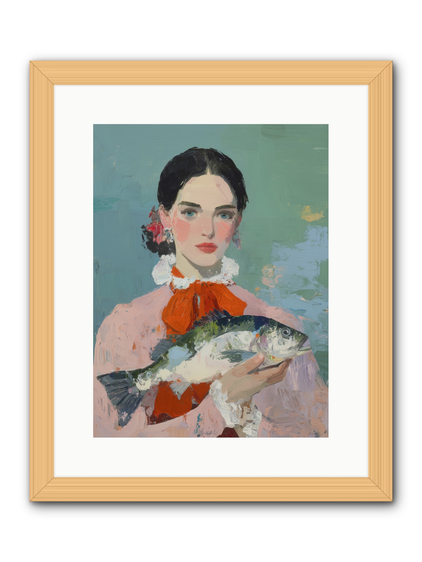 Bistro Goddess -- Framed Print - Natural 12x16