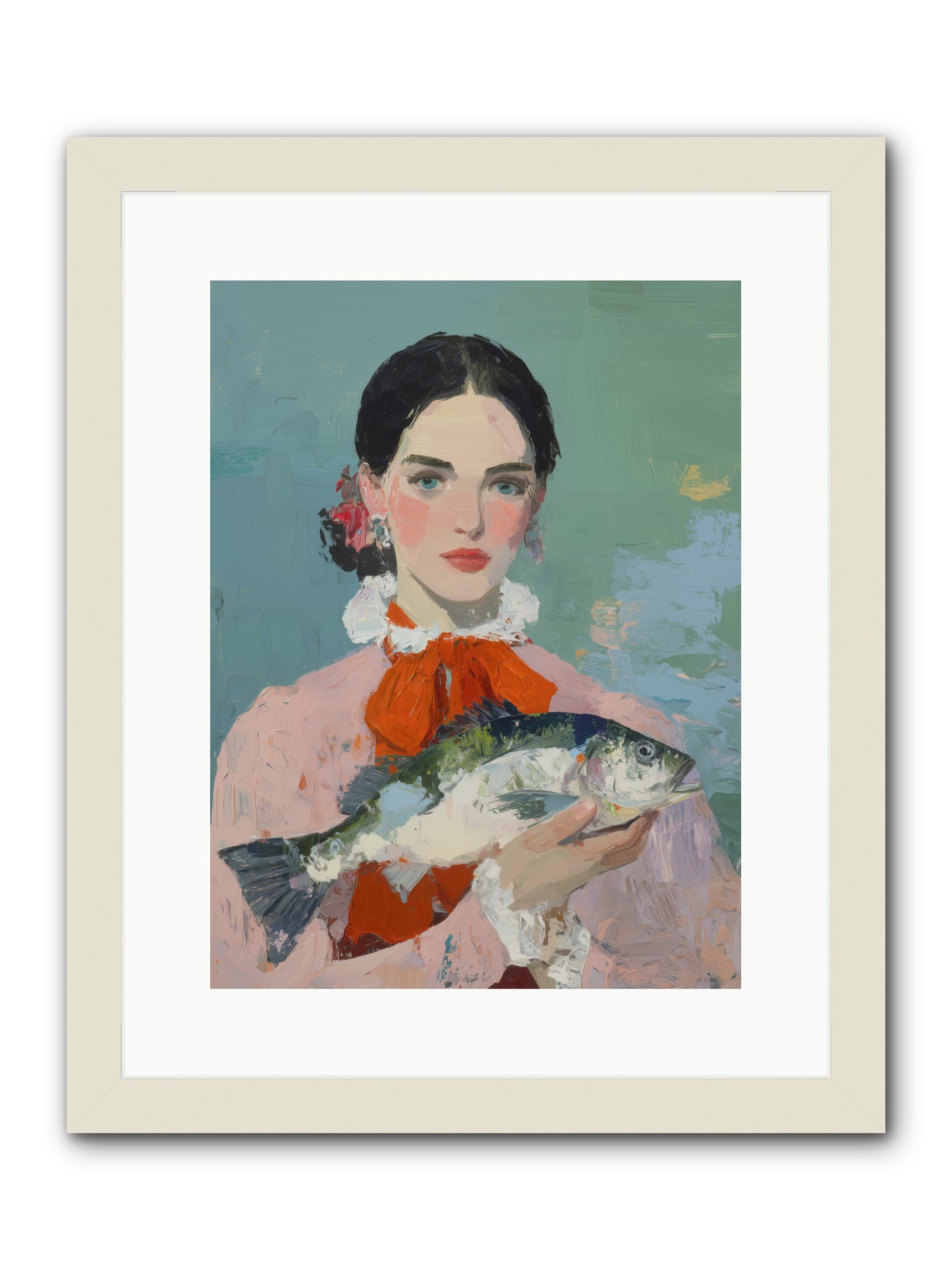 Bistro Goddess -- Framed Print - White 12x16