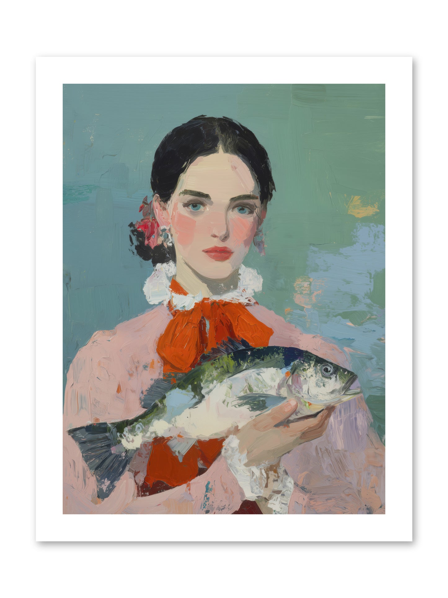 Bistro Goddess -- Loose Canvas Print 12x16