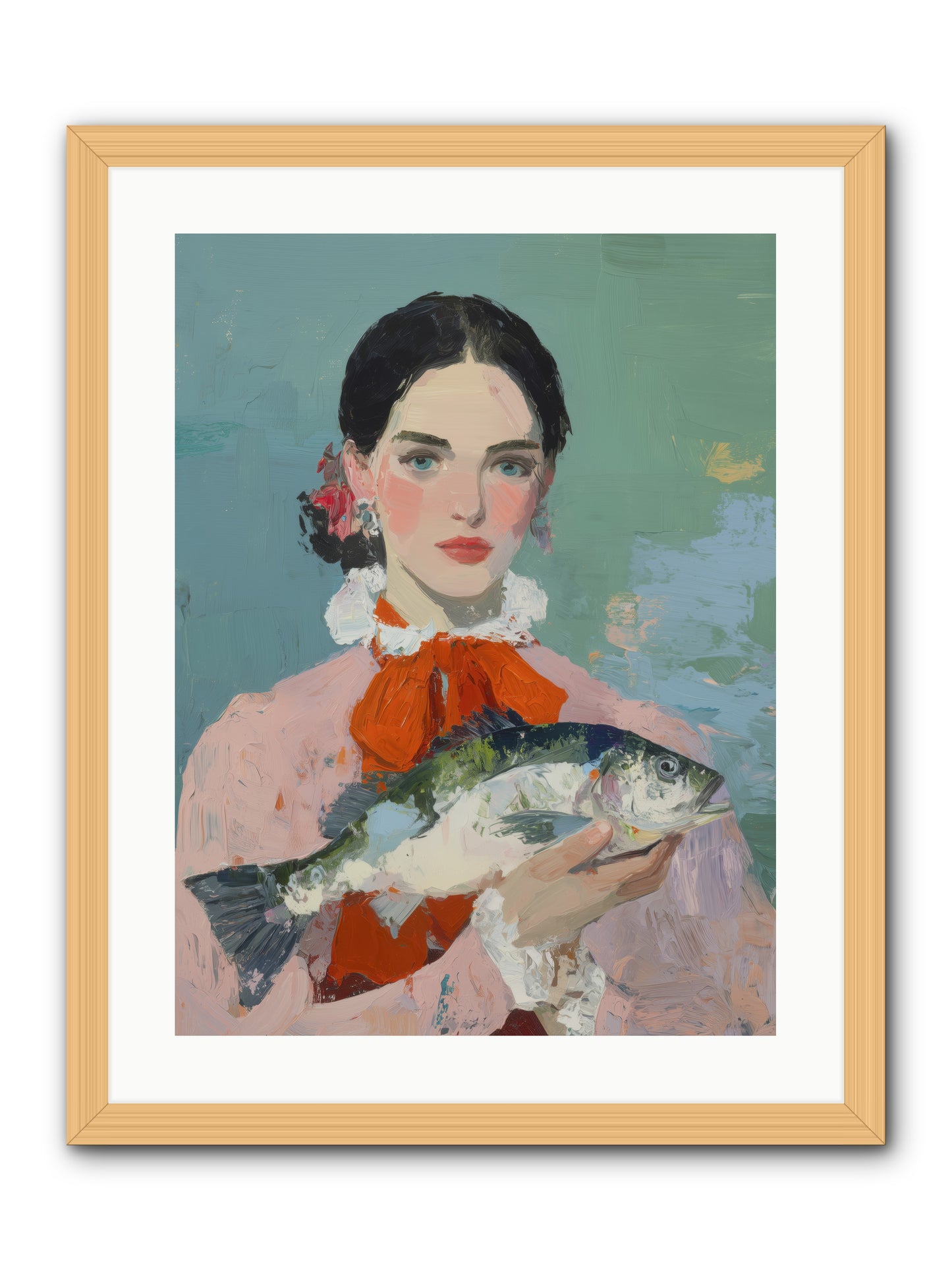Bistro Goddess -- Framed Print - Natural 18x24