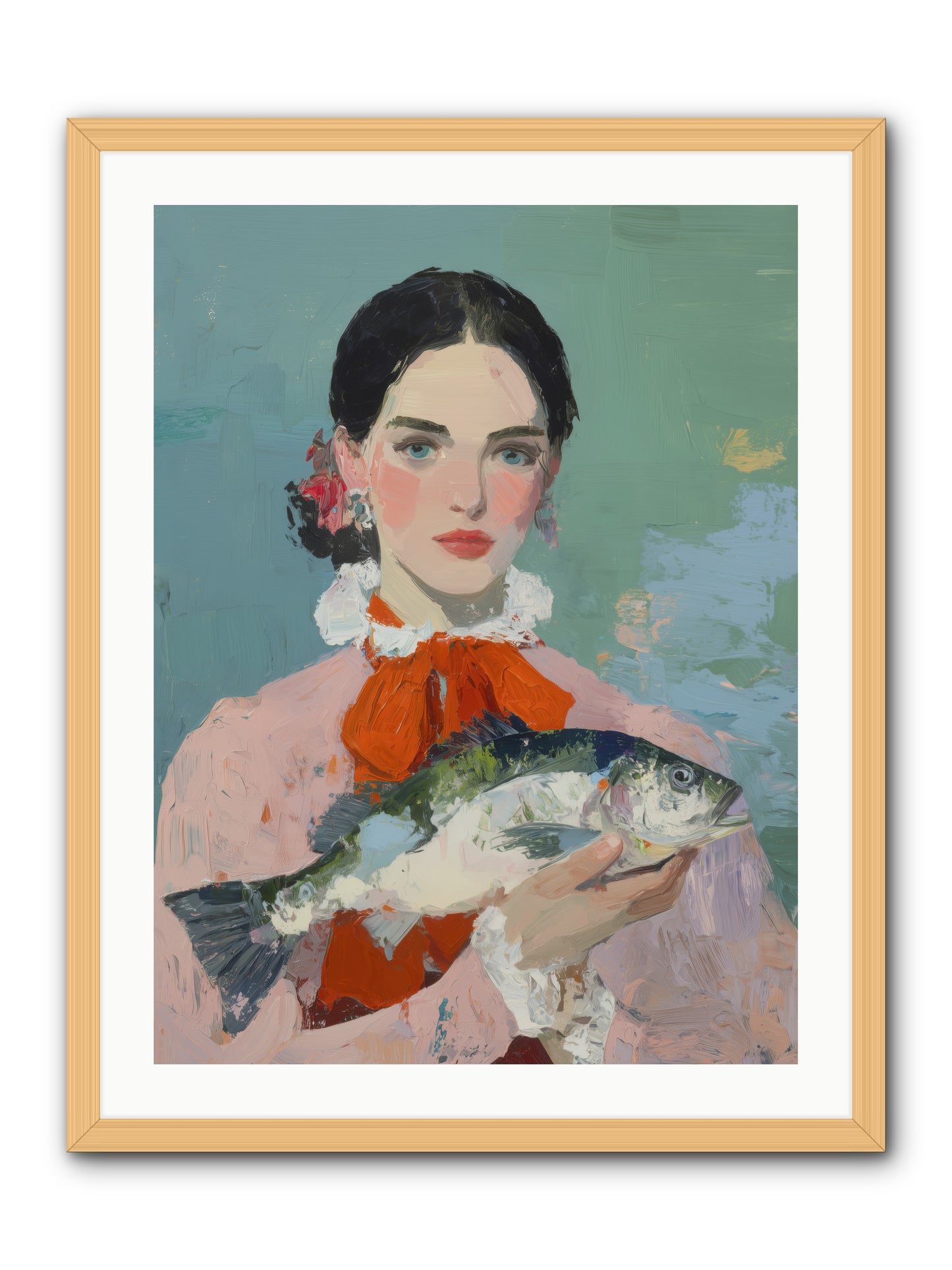 Bistro Goddess -- Framed Print - Natural 24x32