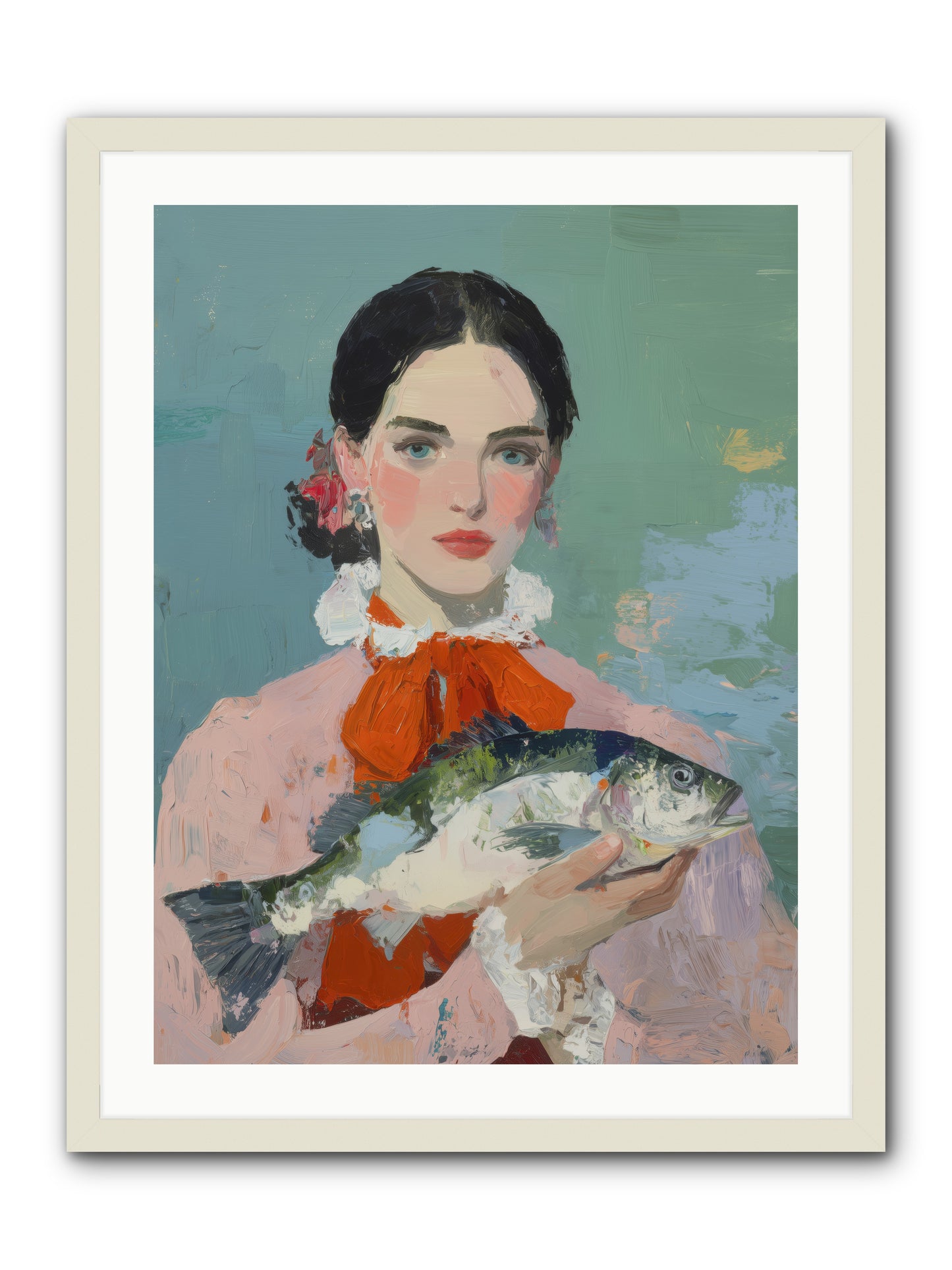 Bistro Goddess -- Framed Print - White 24x32