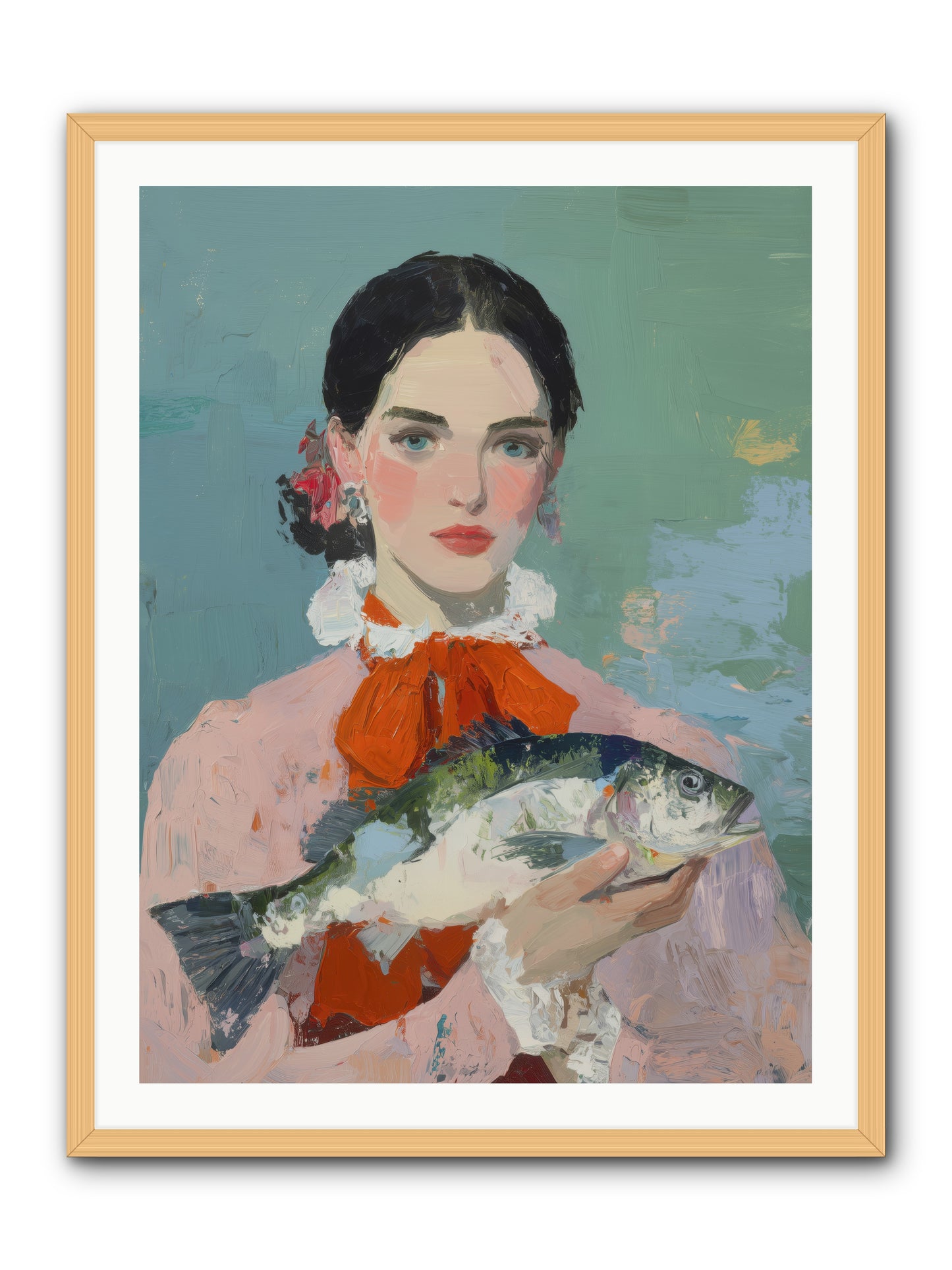 Bistro Goddess -- Framed Print - Natural 30x40