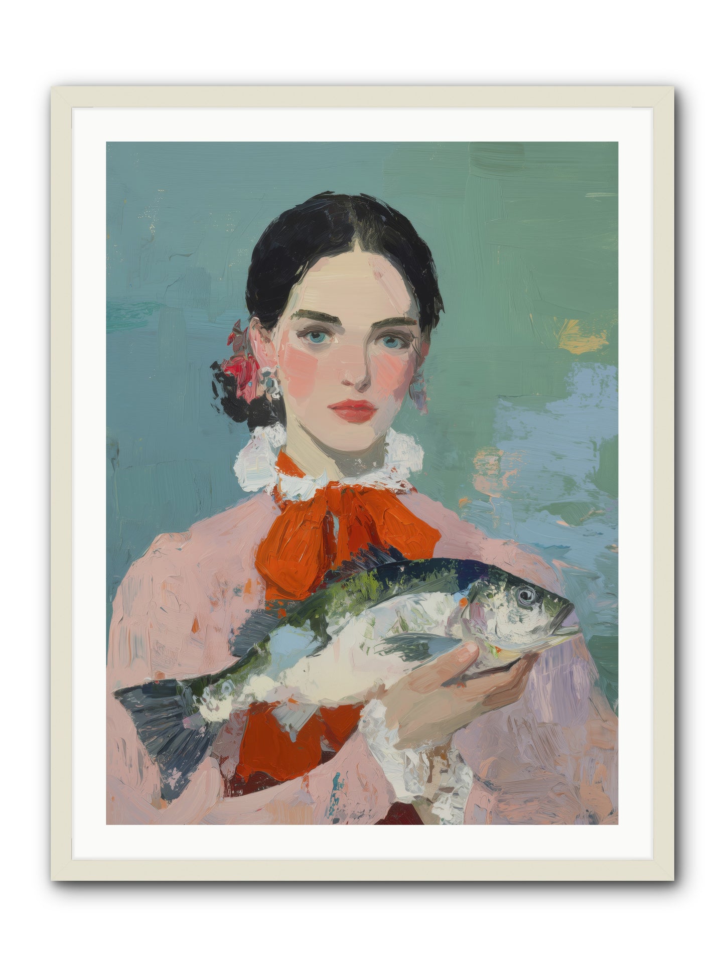 Bistro Goddess -- Framed Print - White 30x40