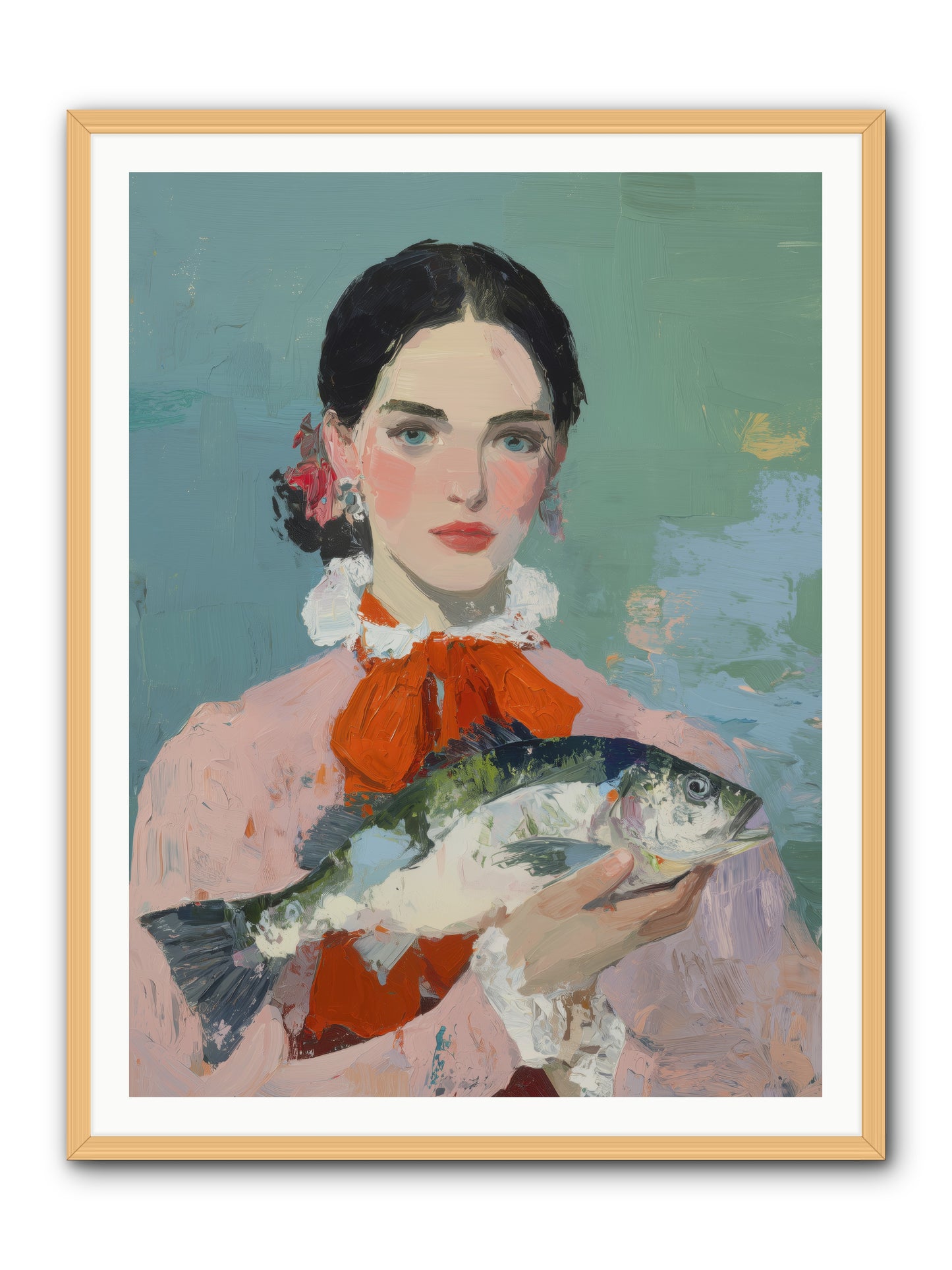 Bistro Goddess -- Framed Print - Natural 36x48