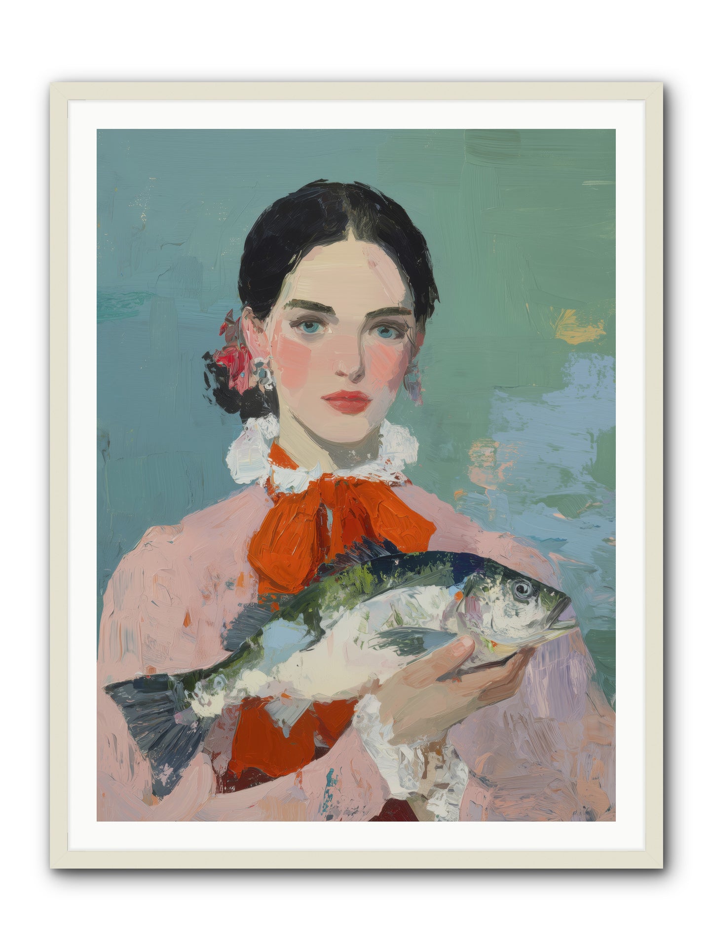 Bistro Goddess -- Framed Print - White 36x48