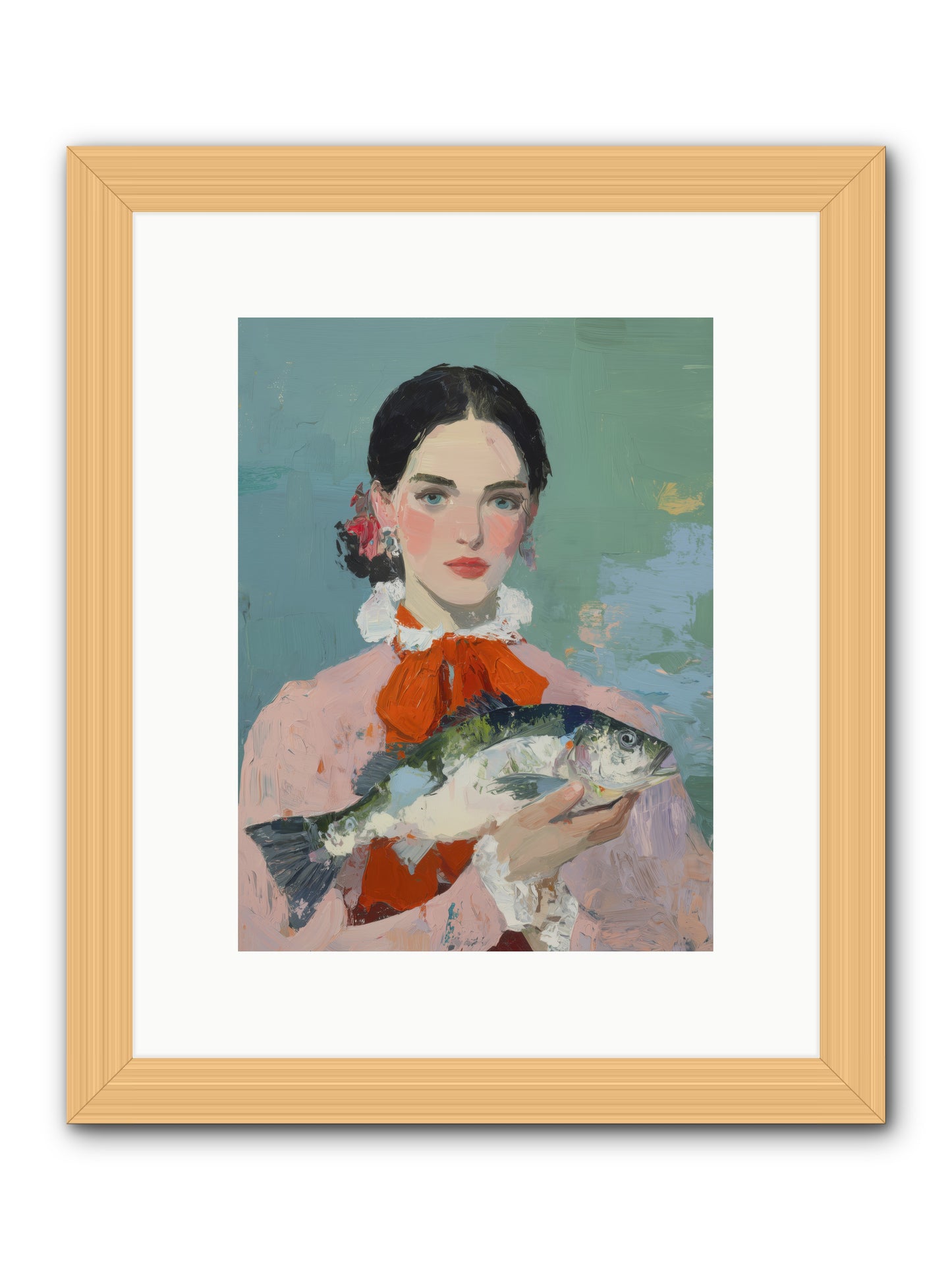 Bistro Goddess -- Framed Print - Natural 9x12