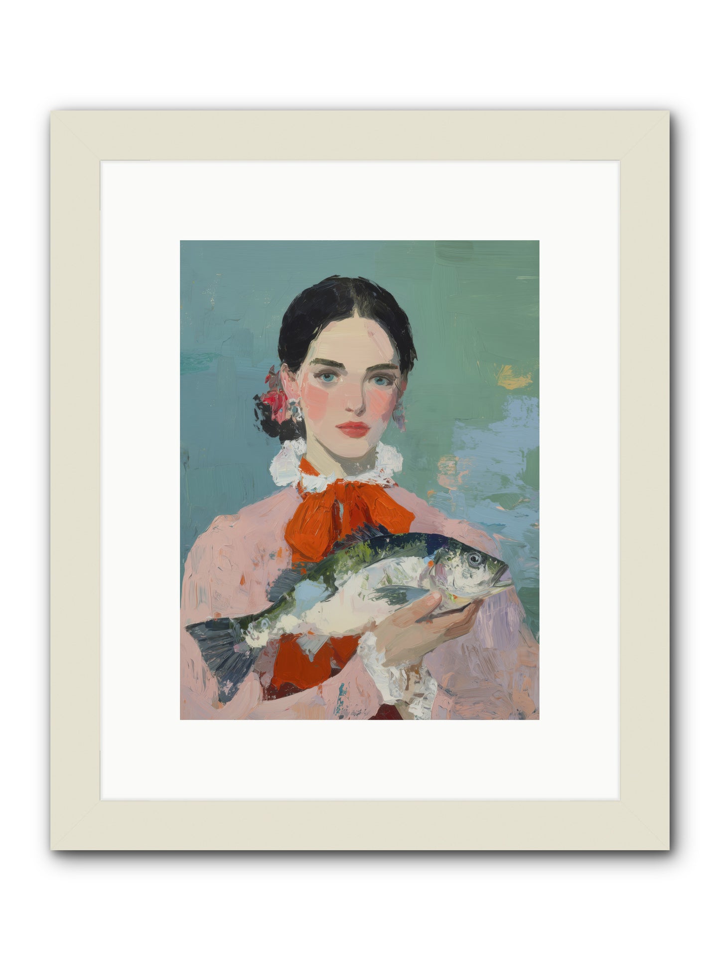 Bistro Goddess -- Framed Print - White 9x12