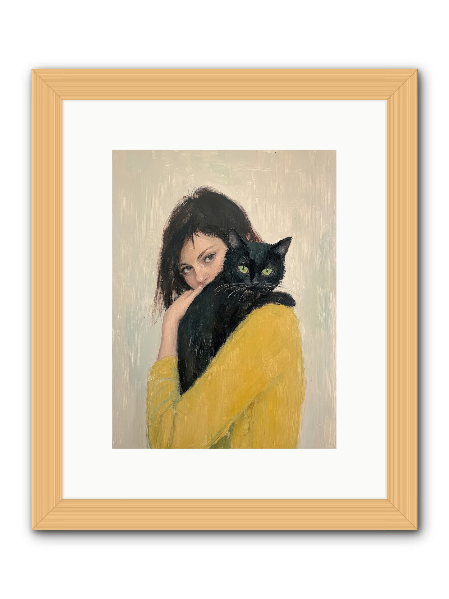 Blackbird -- Framed Print - Natural 9x12