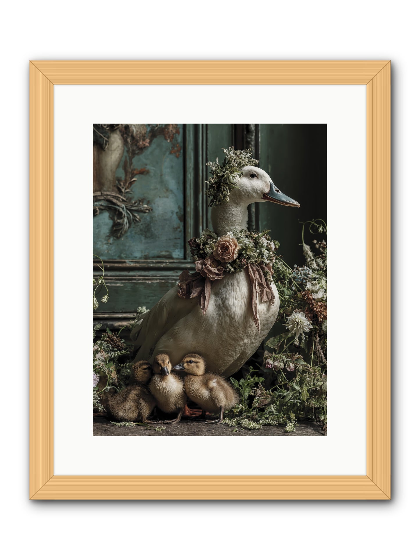 Blanche -- Framed Print - Natural 12x16
