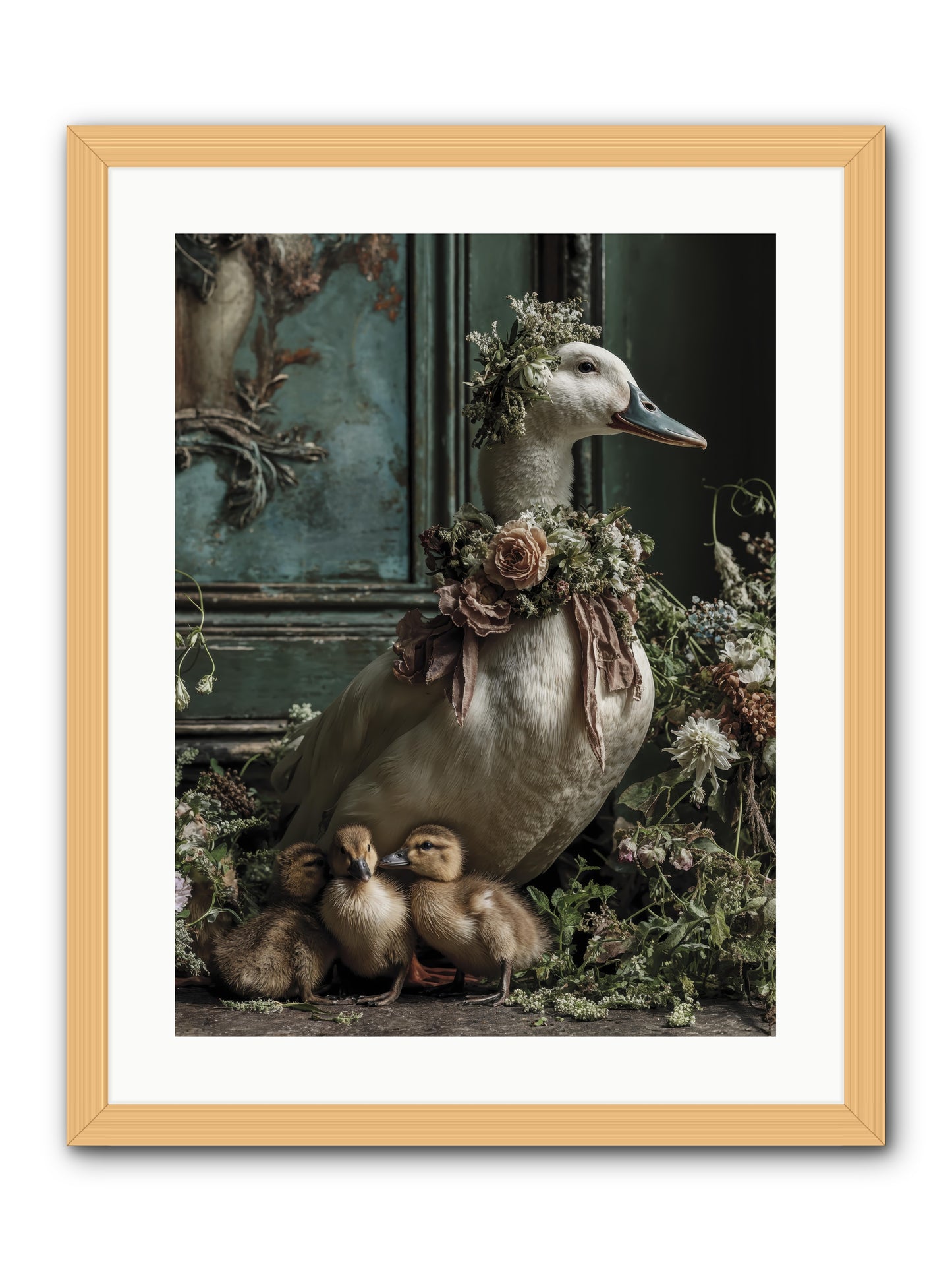 Blanche -- Framed Print - Natural 18x24