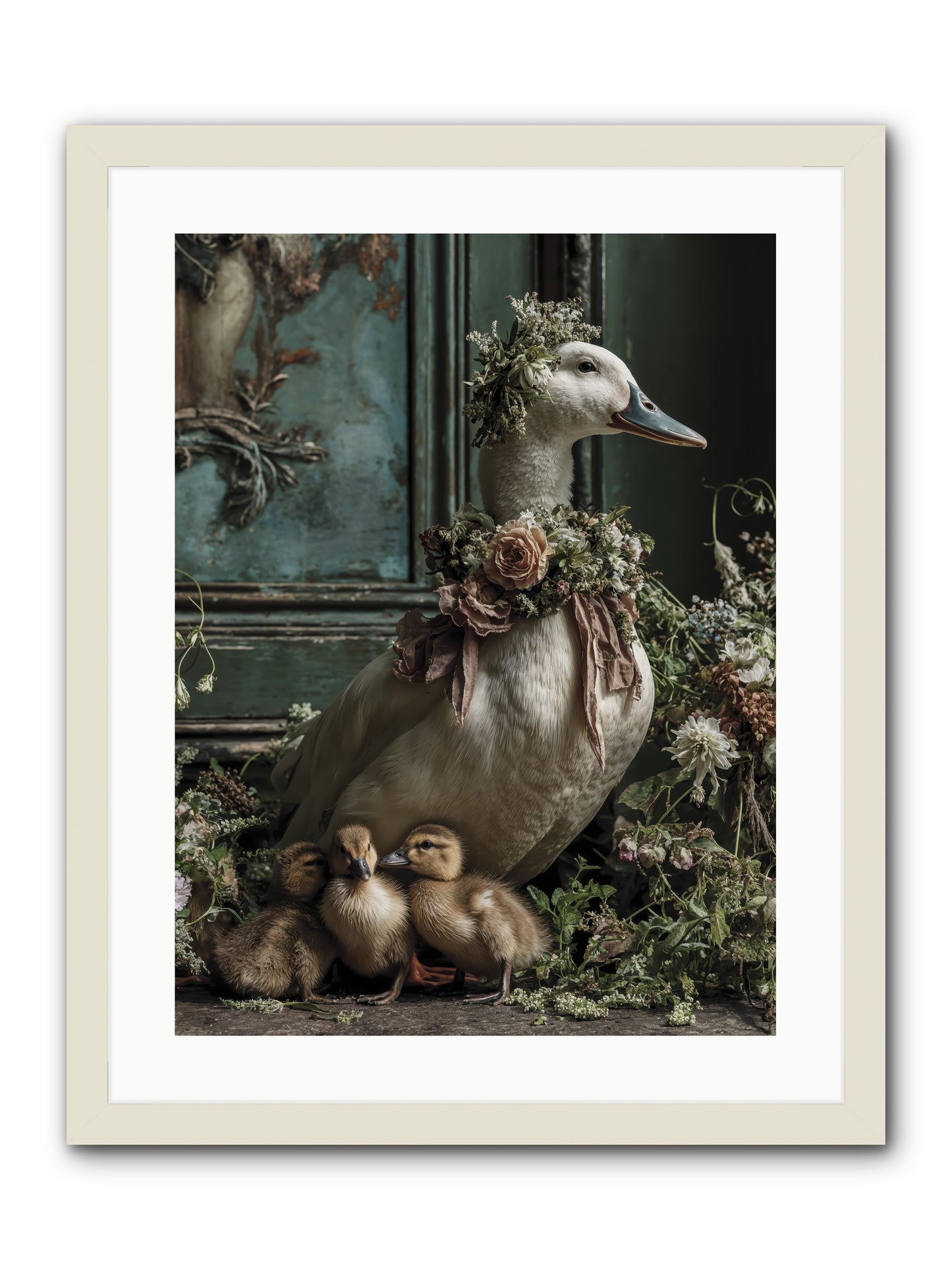 Blanche -- Framed Print - White 18x24