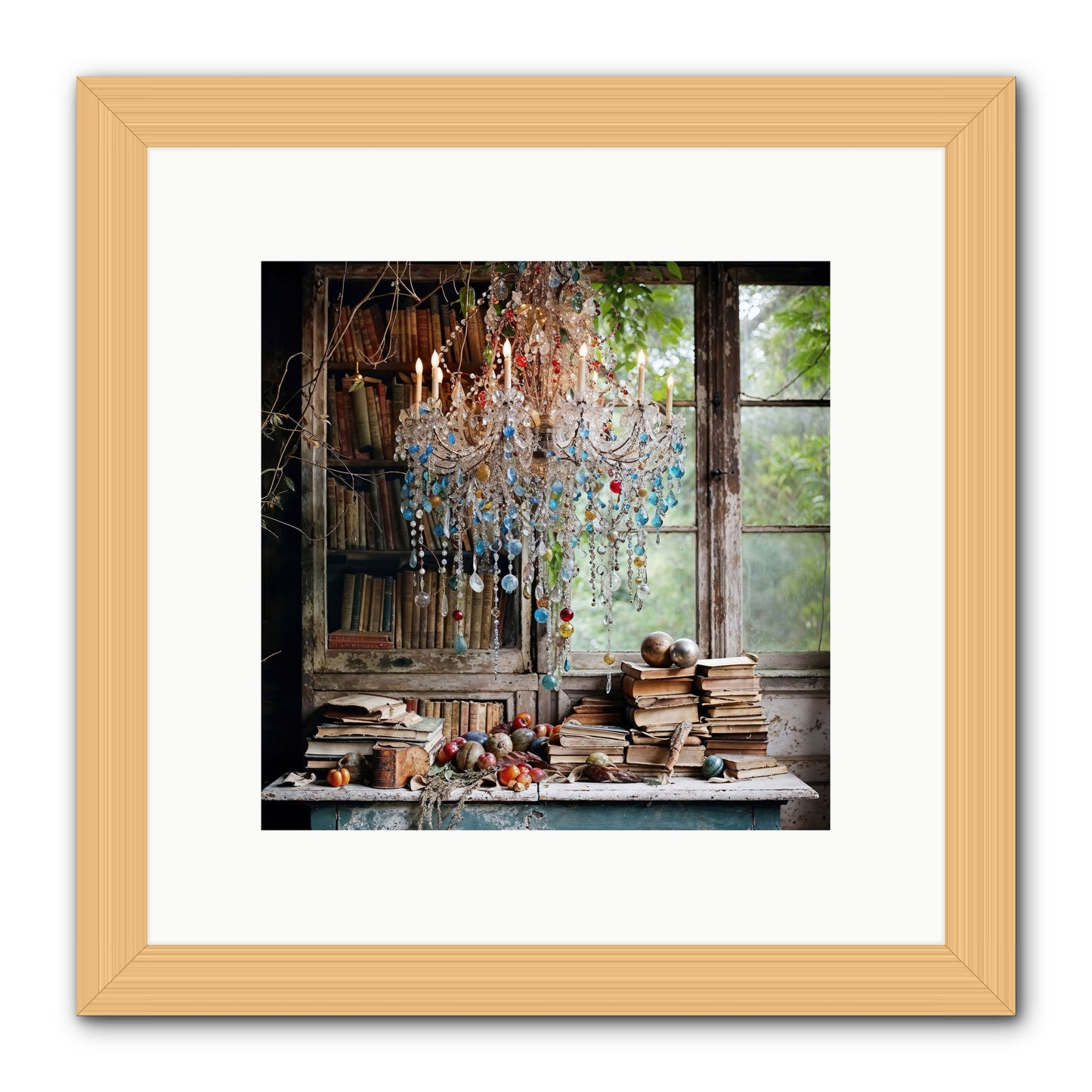 Blessings Find Me -- Framed Print - Natural 10x10