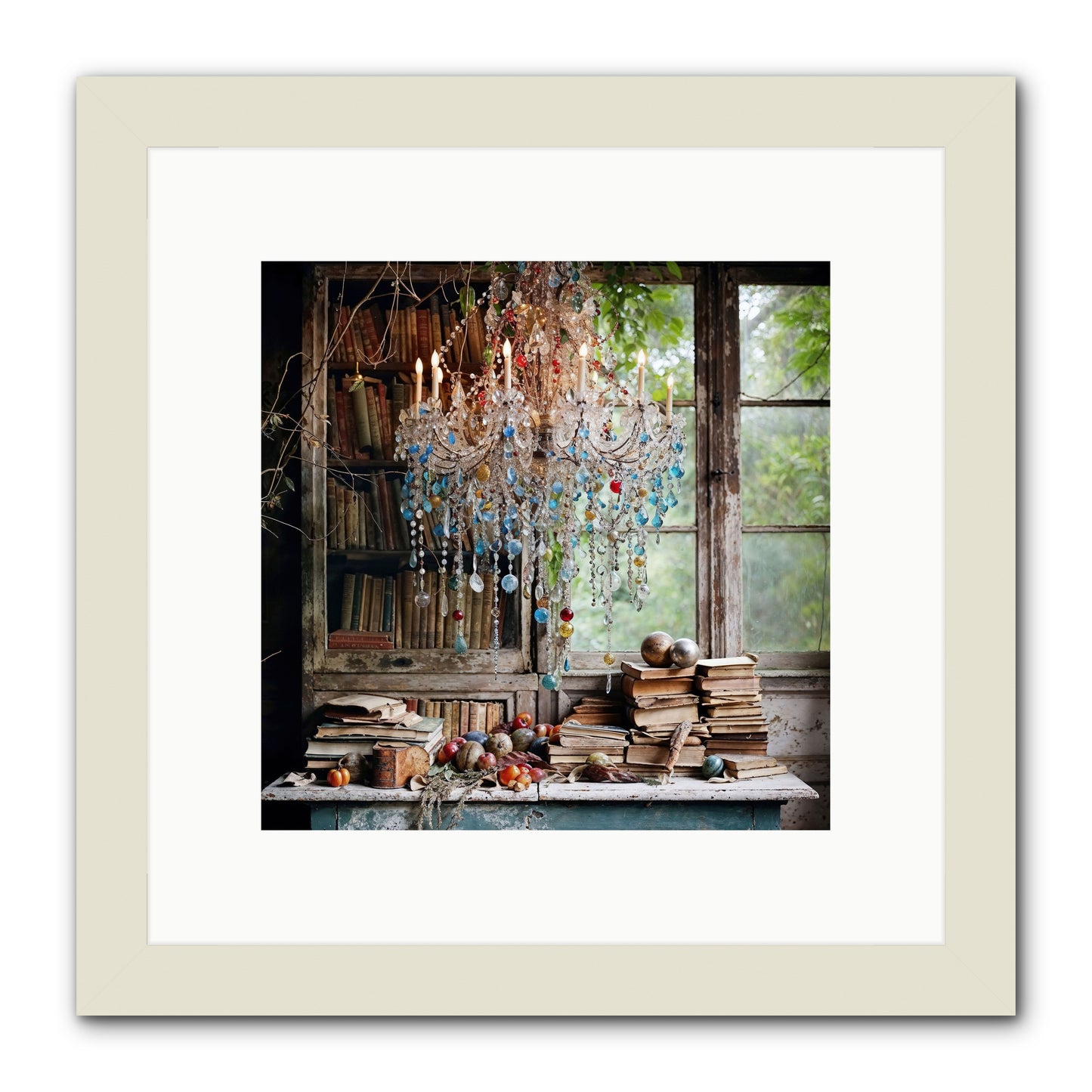 Blessings Find Me -- Framed Print - White 10x10