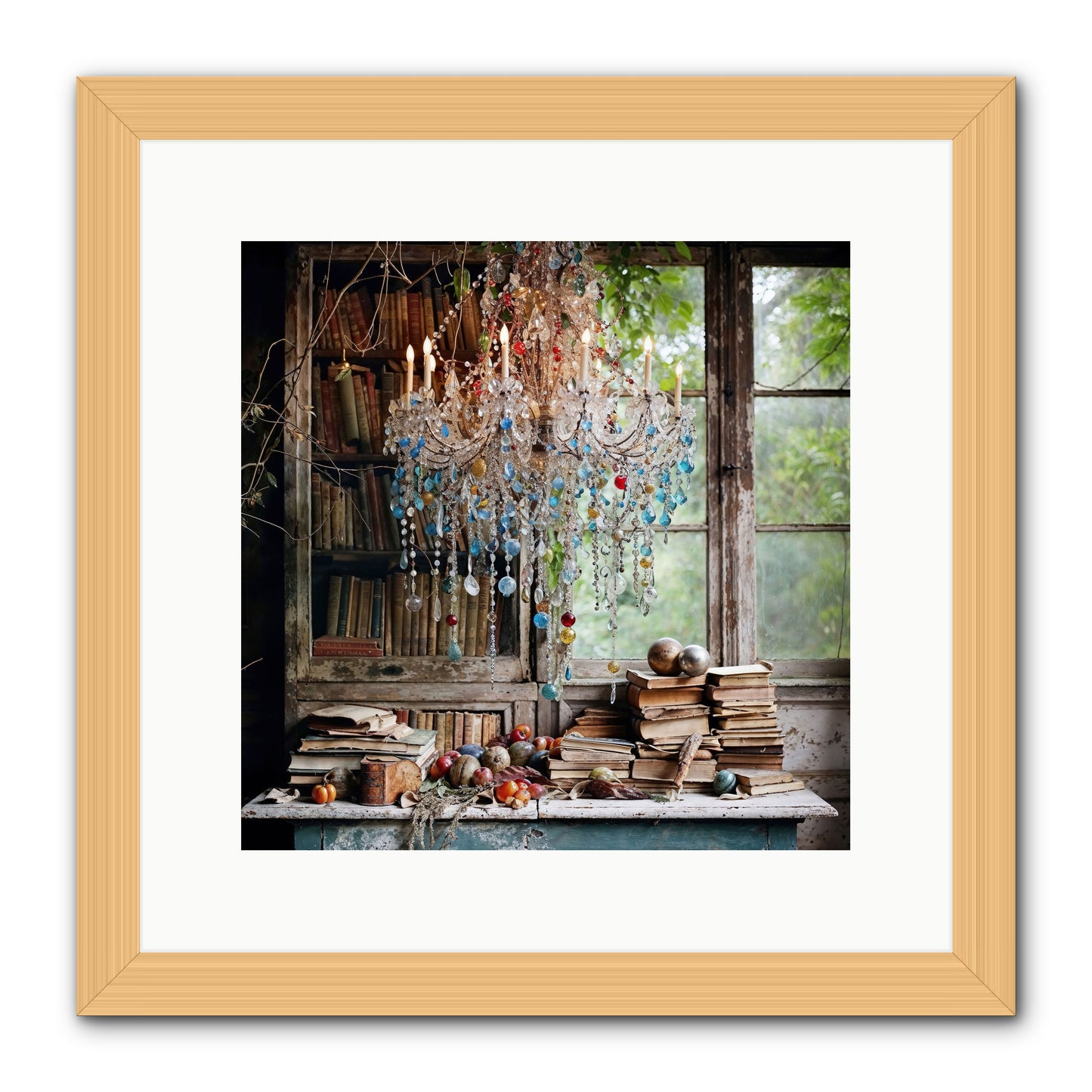 Blessings Find Me -- Framed Print - Natural 12x12