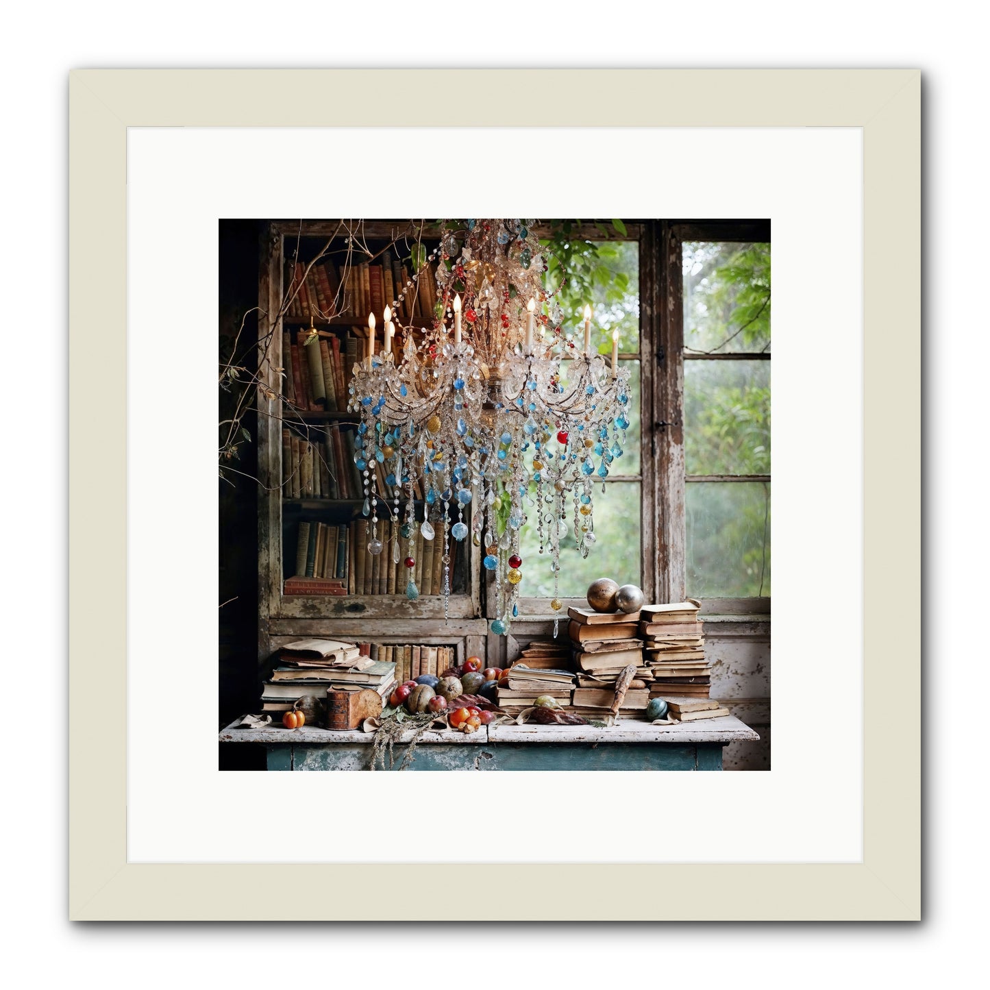 Blessings Find Me -- Framed Print - White 12x12