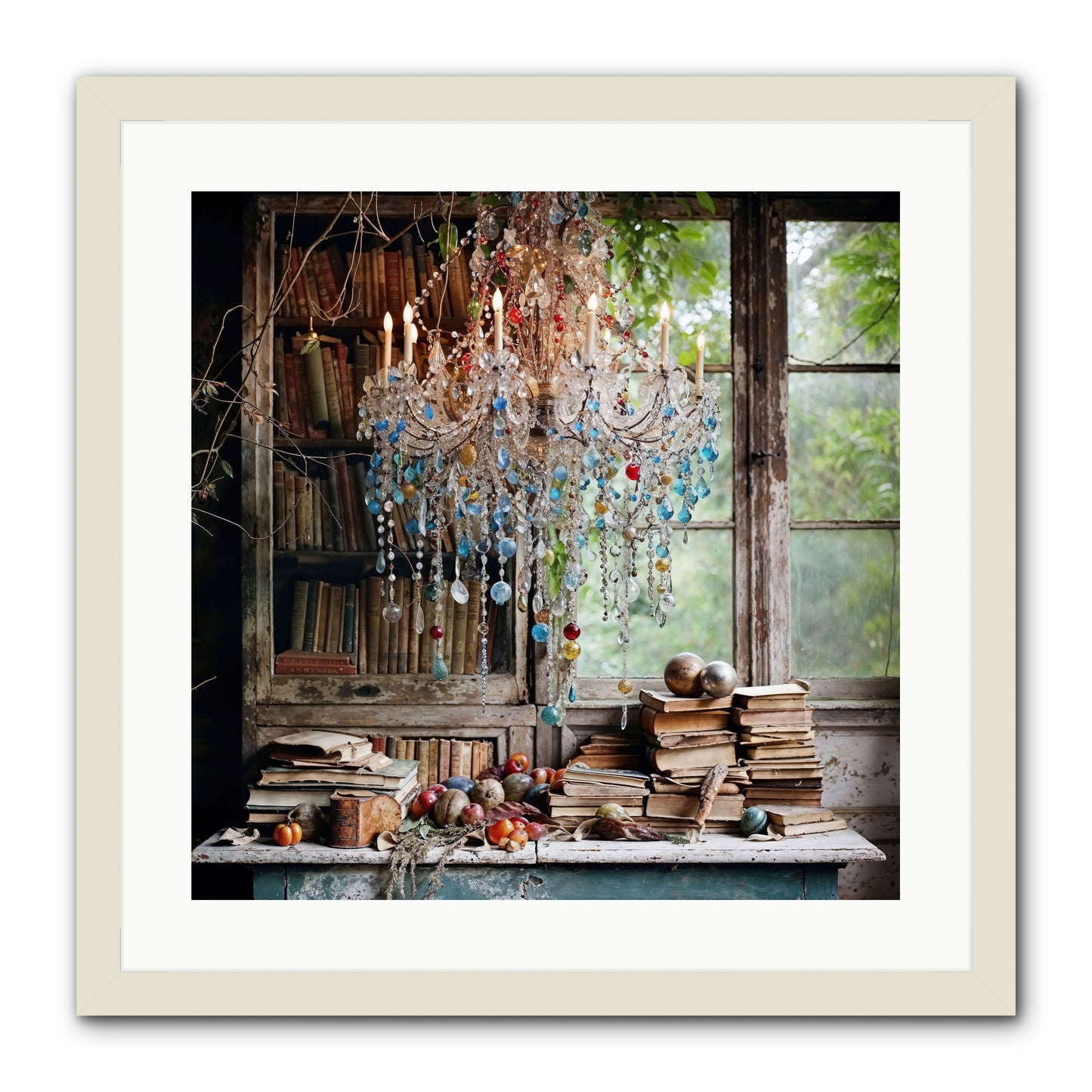 Blessings Find Me -- Framed Print - White 20x20