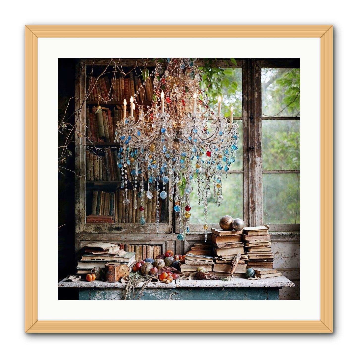 Blessings Find Me -- Framed Print - Natural 24x24