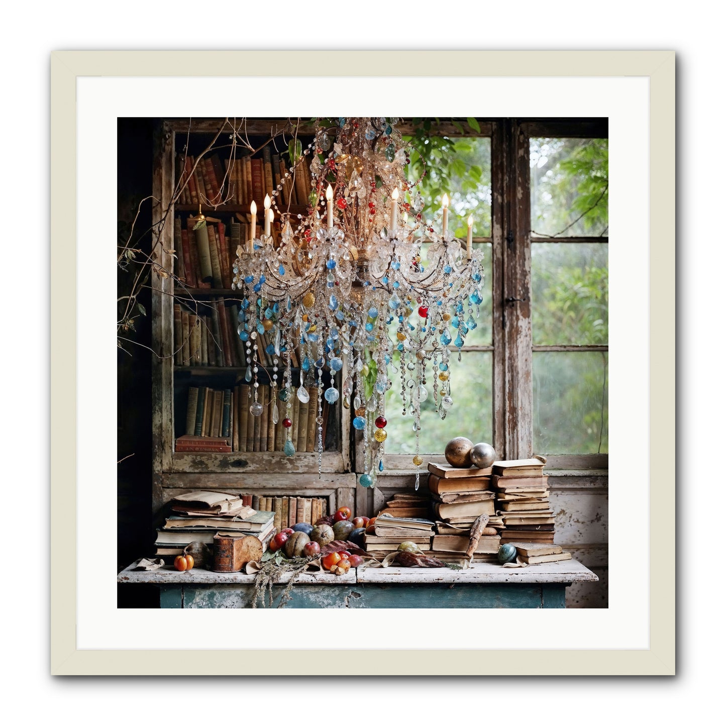 Blessings Find Me -- Framed Print - White 24x24
