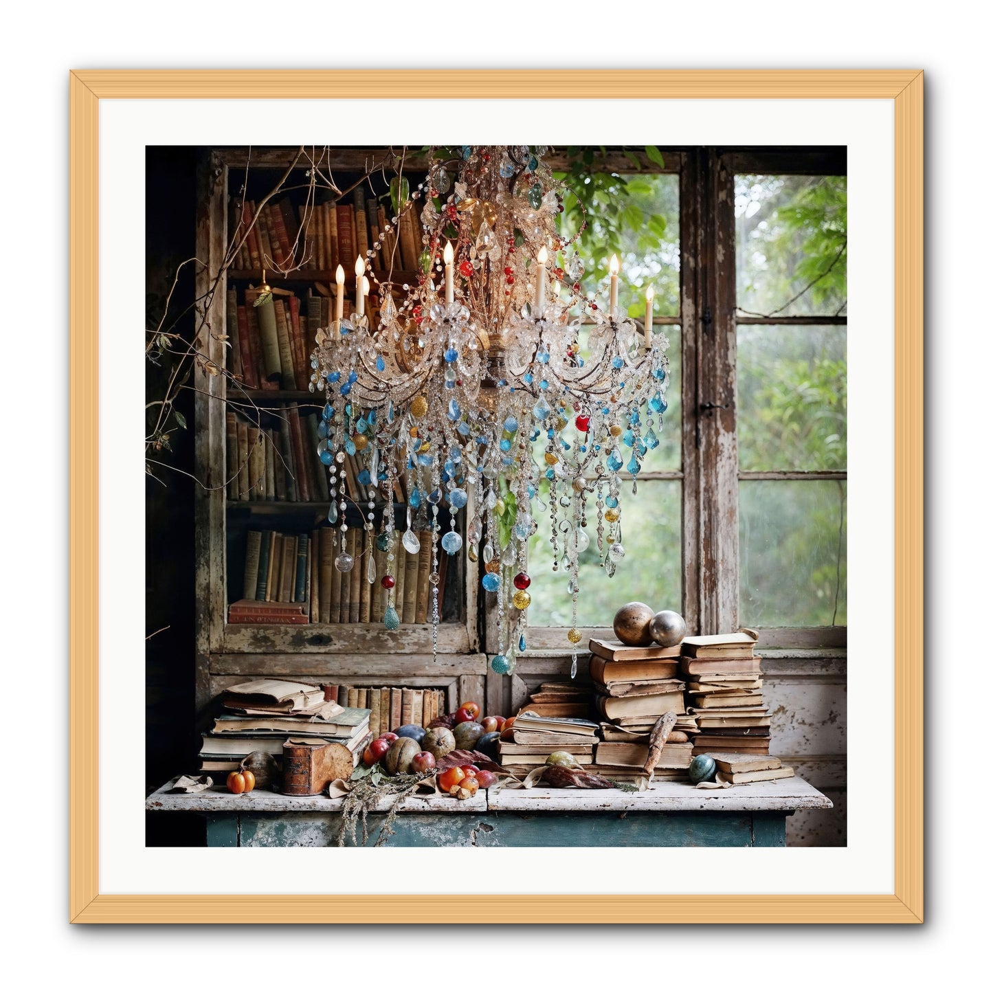 Blessings Find Me -- Framed Print - Natural 30x30