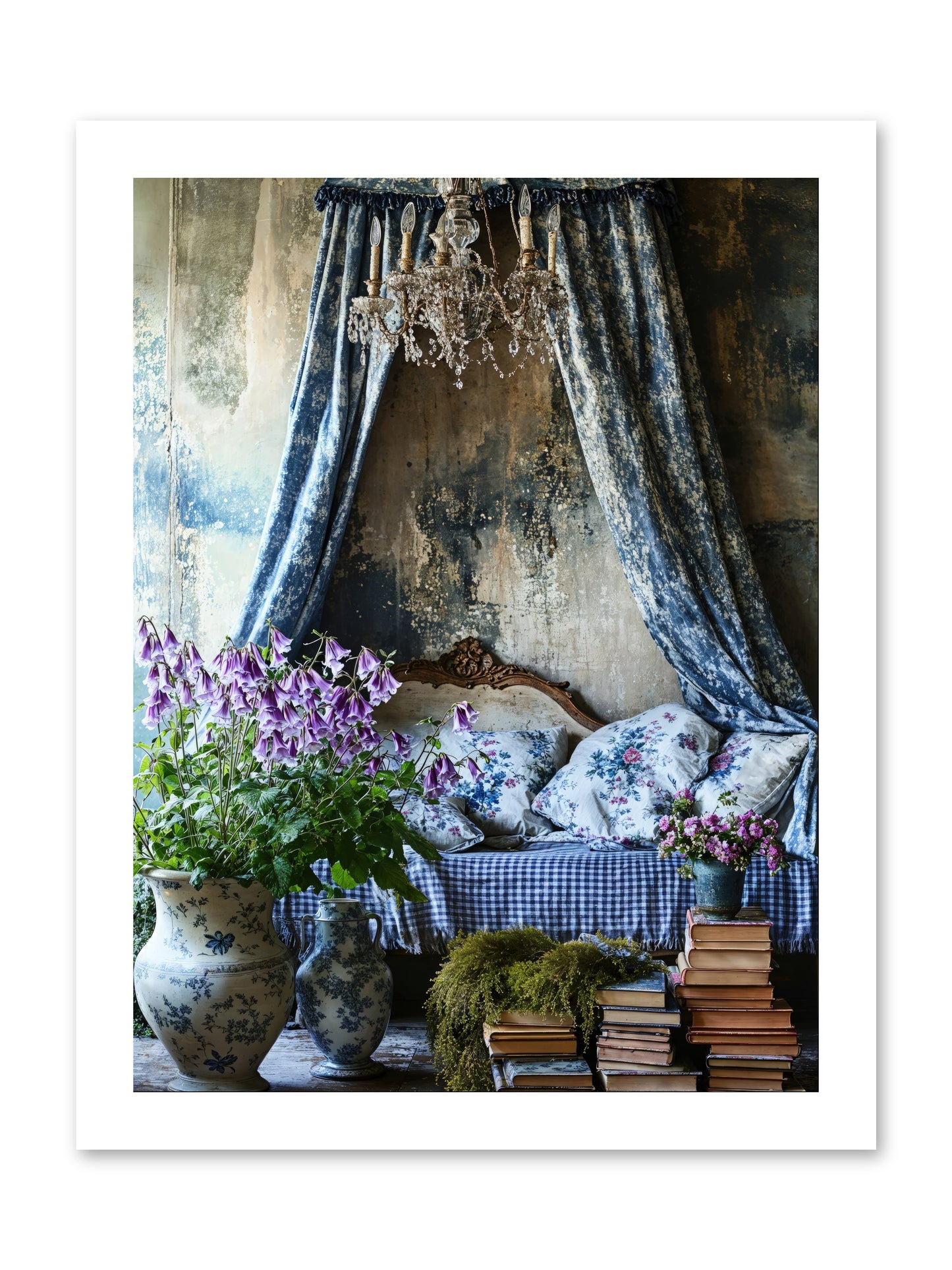 Bleu Bastide -- Loose Canvas Print 12x16