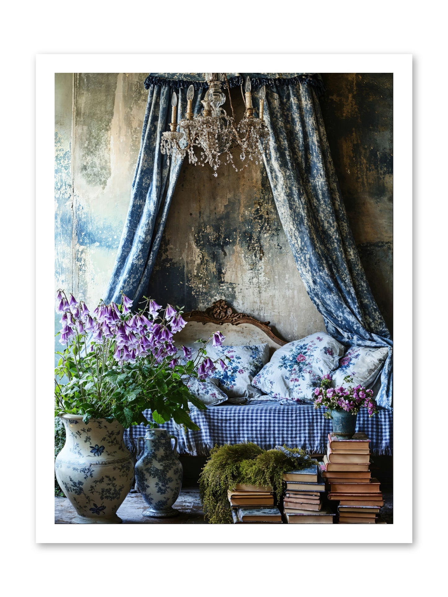 Bleu Bastide -- Loose Canvas Print 18x24