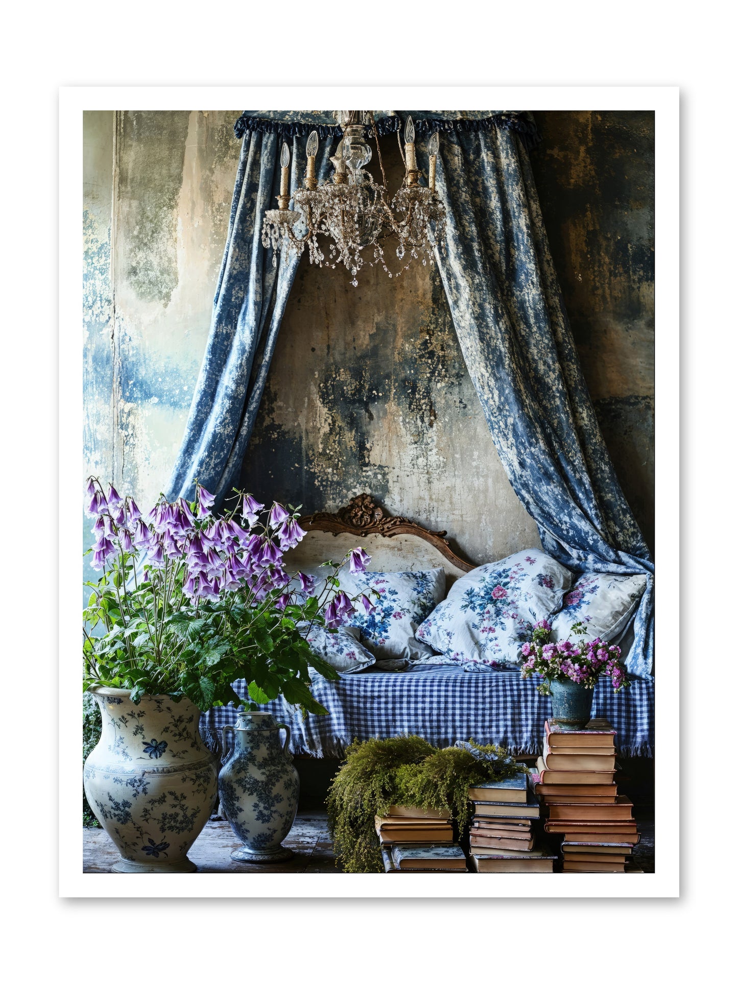 Bleu Bastide -- Paper Print 24x32