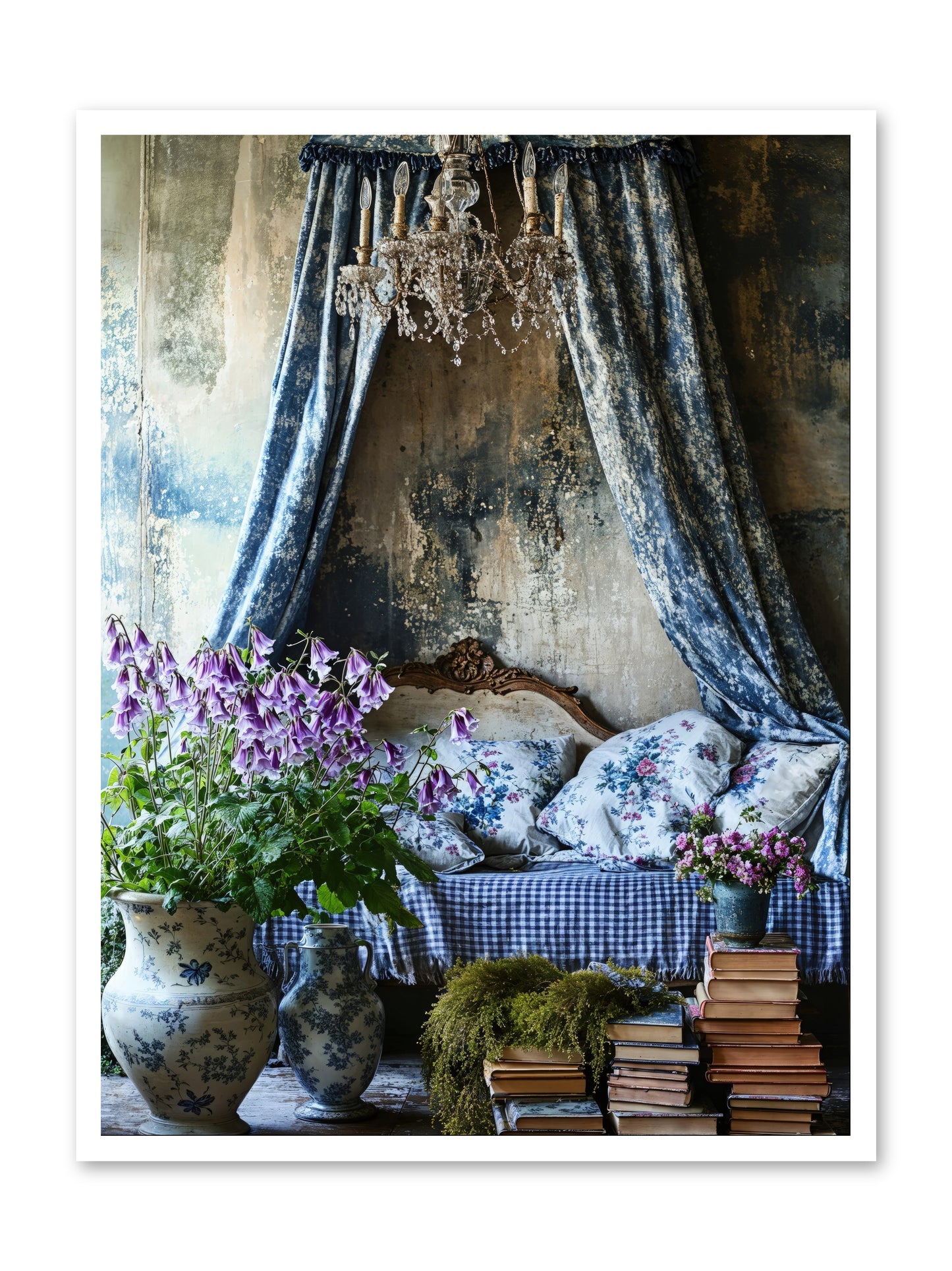 Bleu Bastide -- Loose Canvas Print 30x40