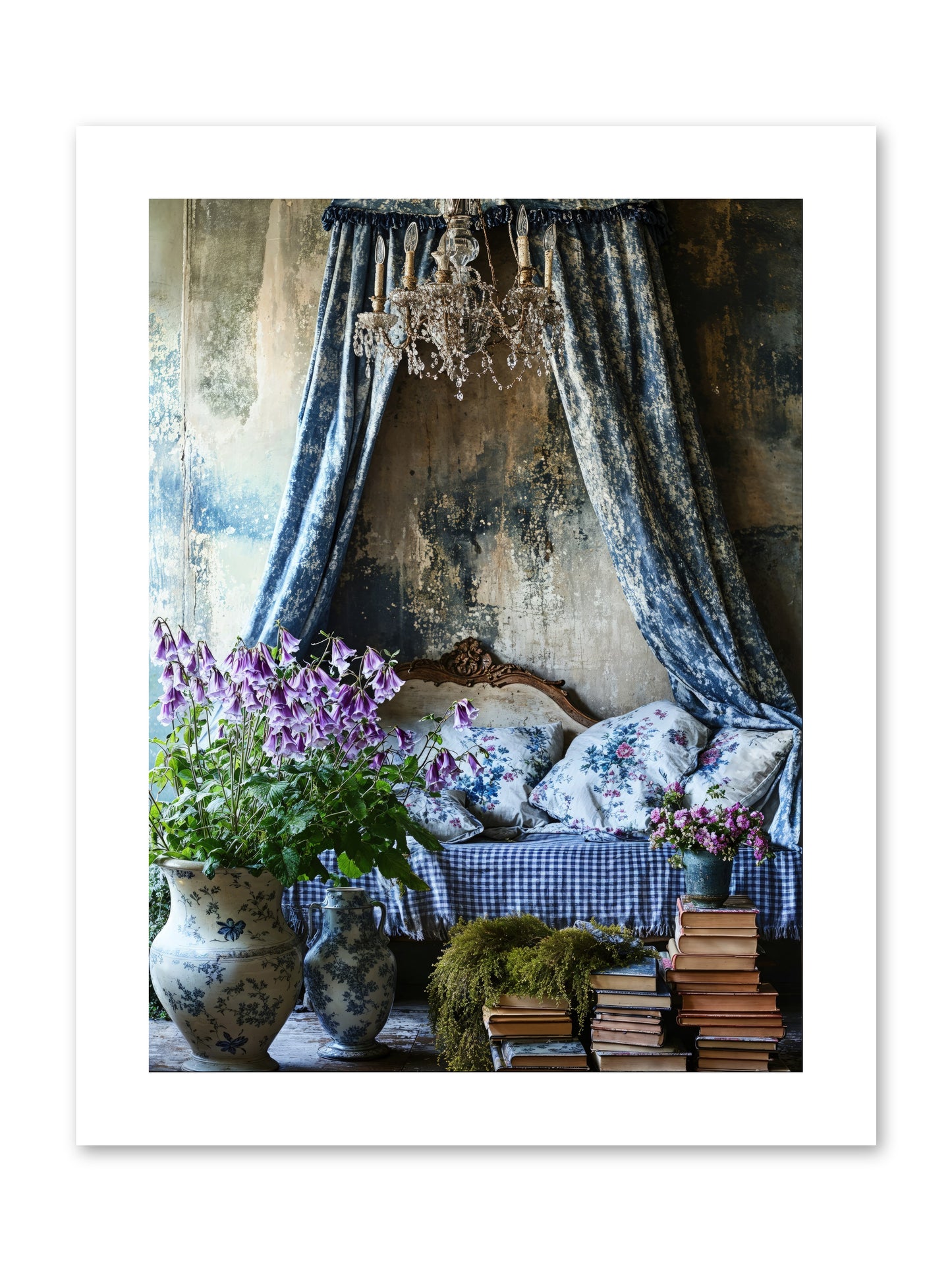 Bleu Bastide -- Loose Canvas Print 9x12