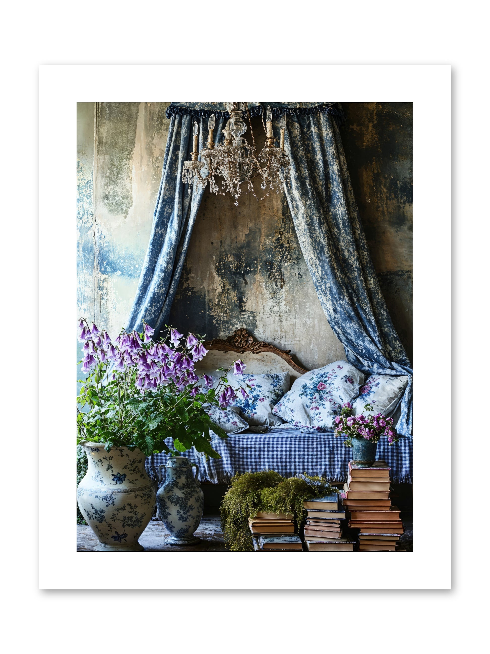 Bleu Bastide -- Paper Print 9x12