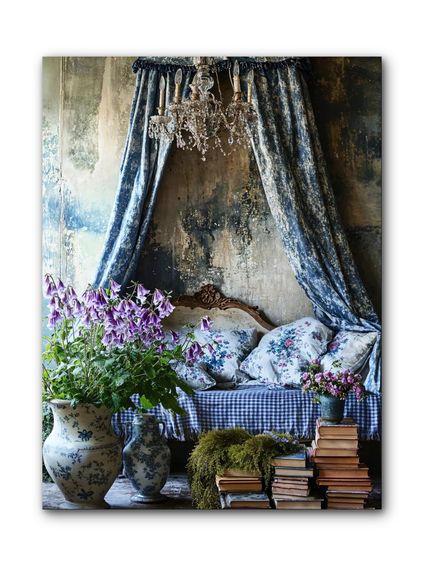 Bleu Bastide -- Wrapped Canvas 9x12