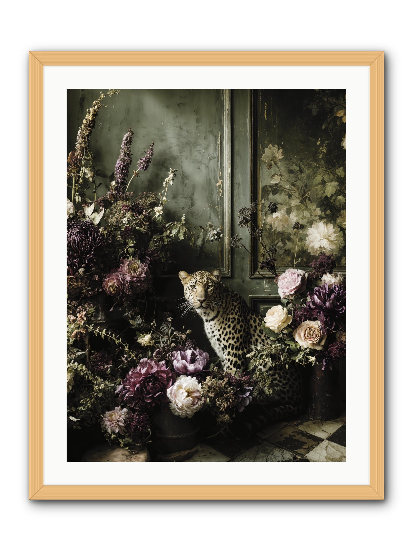 Bliss in Full Bloom -- Framed Print - Natural 24x32