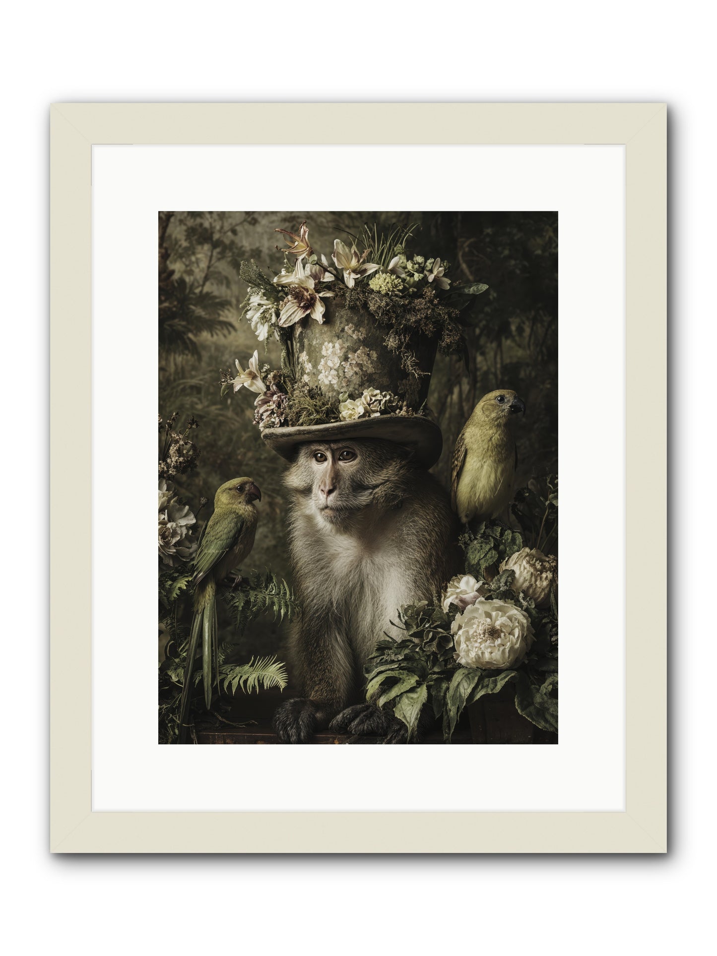 Blisswork -- Framed Print - White 12x16