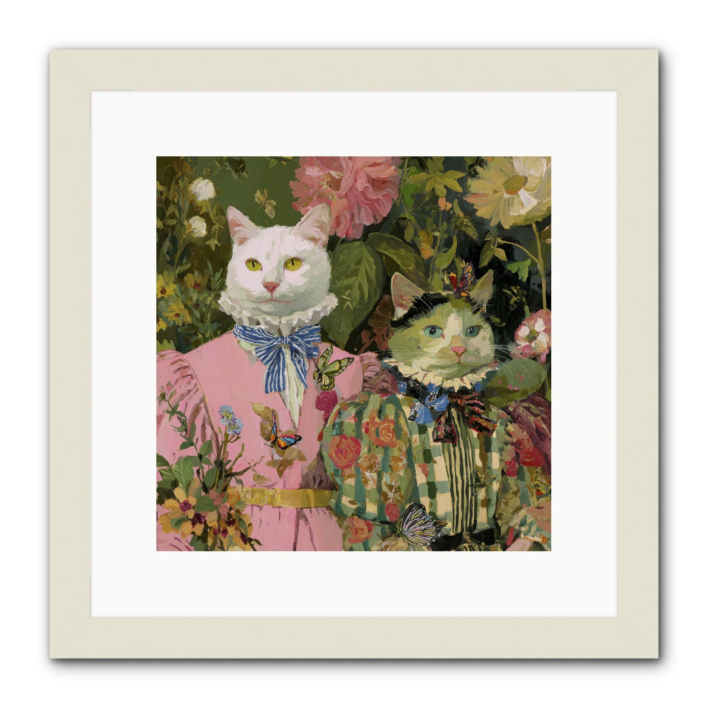 Bloom Fade -- Framed Print - White 12x12