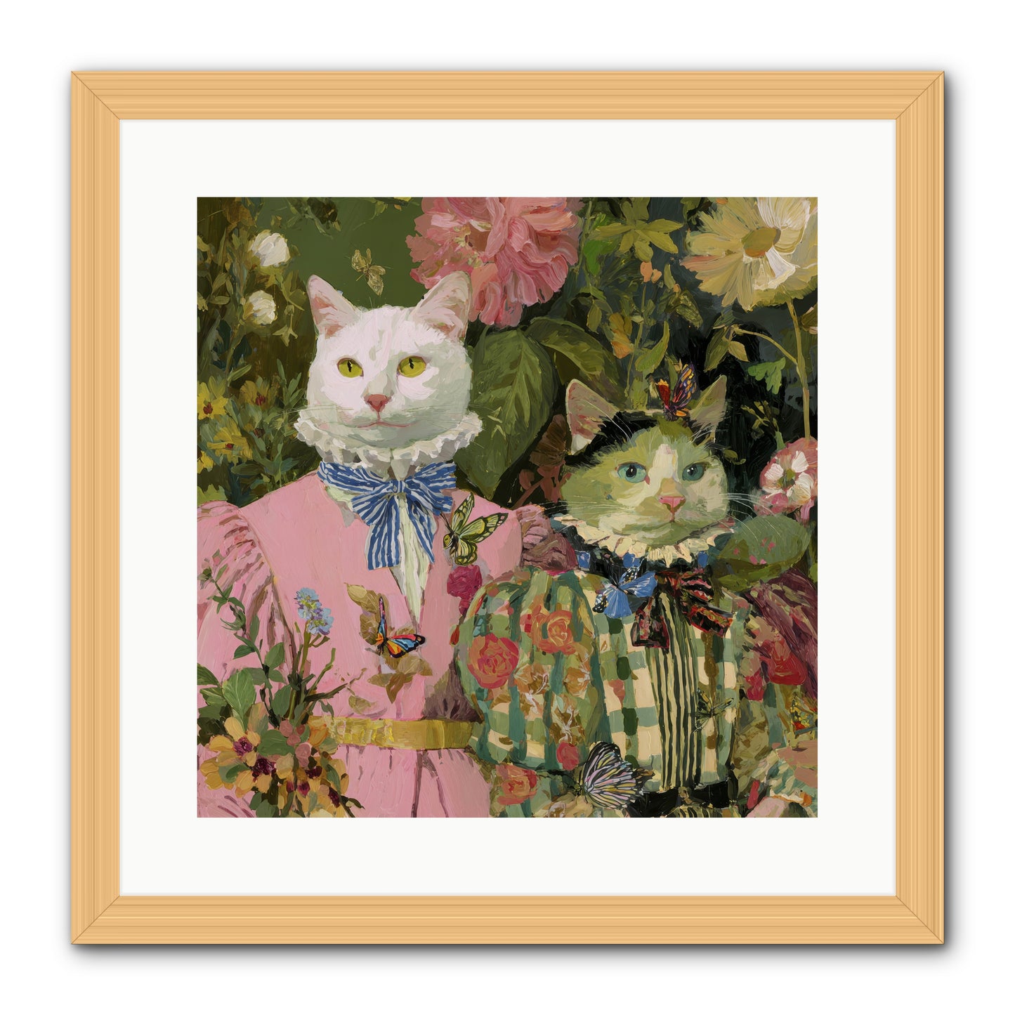 Bloom Fade -- Framed Print - Natural 16x16