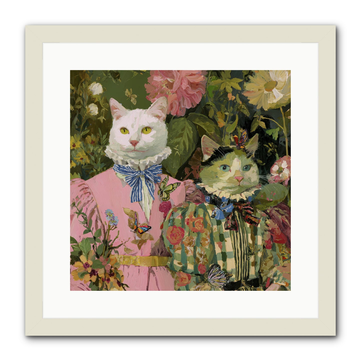 Bloom Fade -- Framed Print - White 16x16