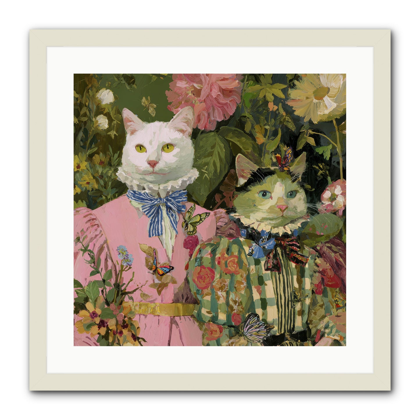 Bloom Fade -- Framed Print - White 20x20
