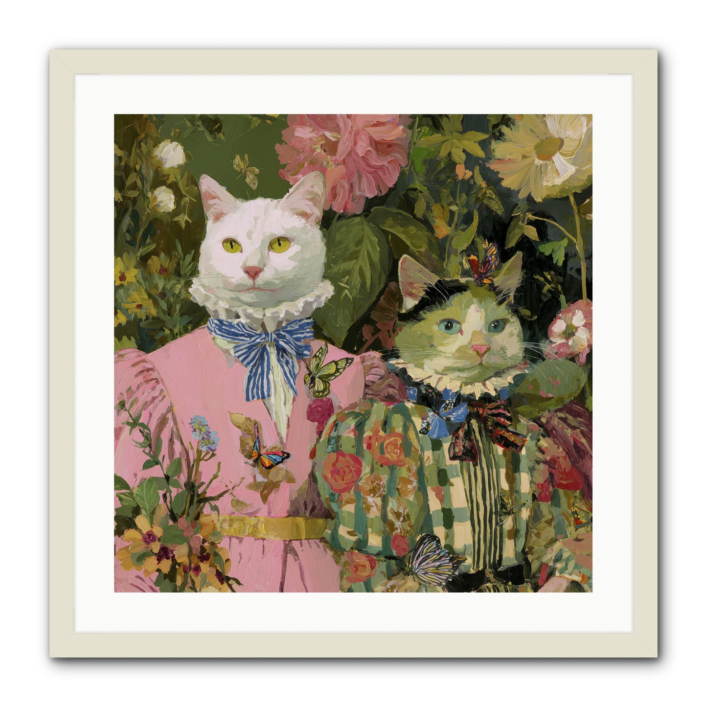 Bloom Fade -- Framed Print - White 24x24
