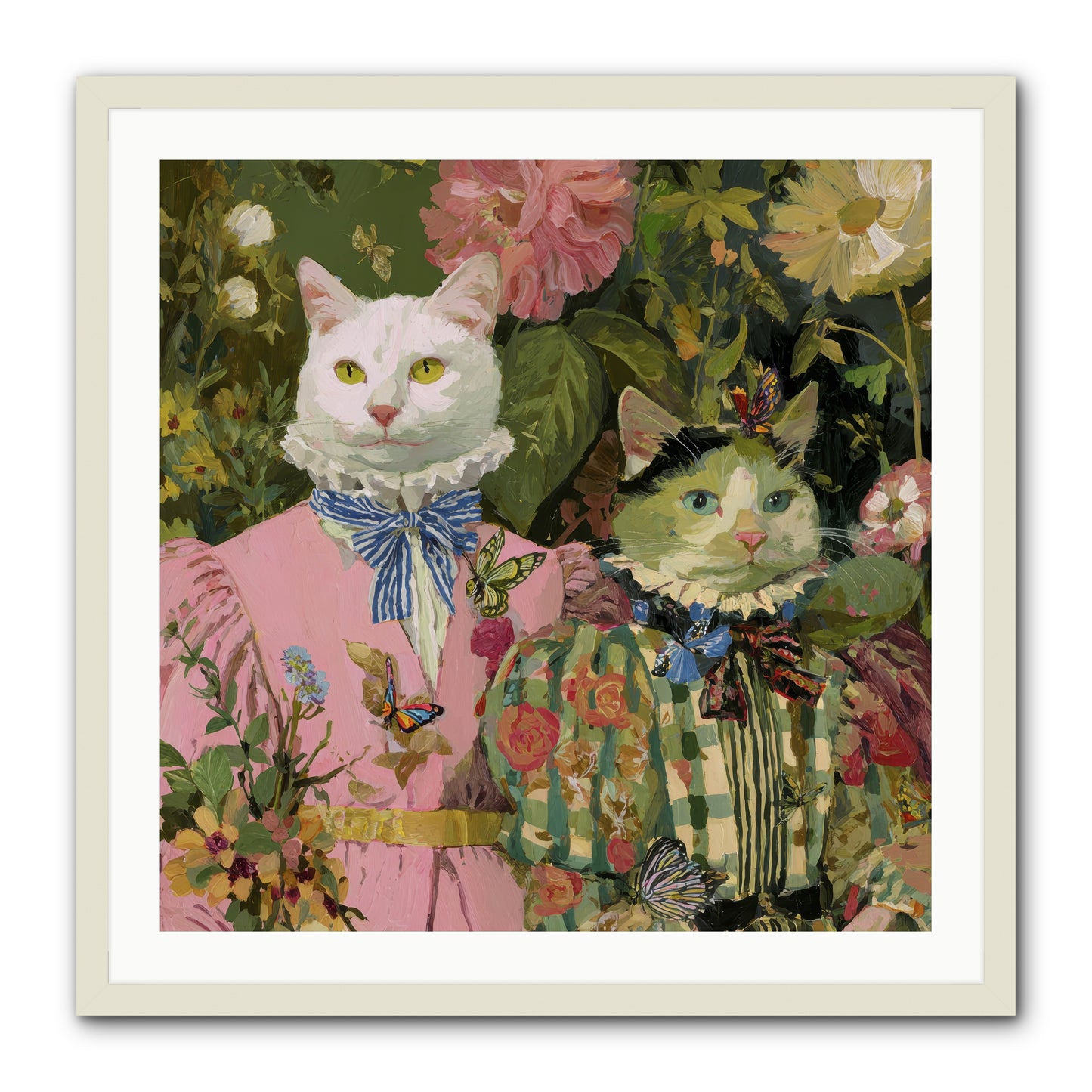 Bloom Fade -- Framed Print - White 30x30