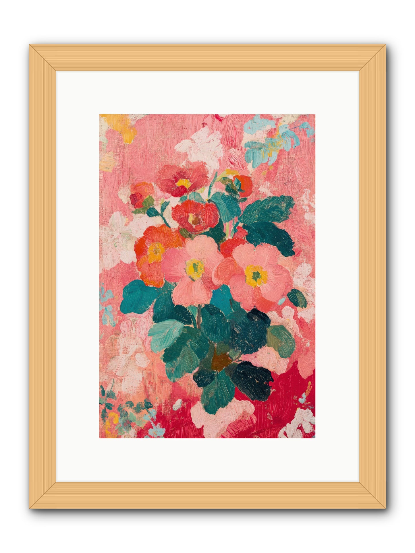 Blooms At Dawn -- Framed Print - Natural 10x15