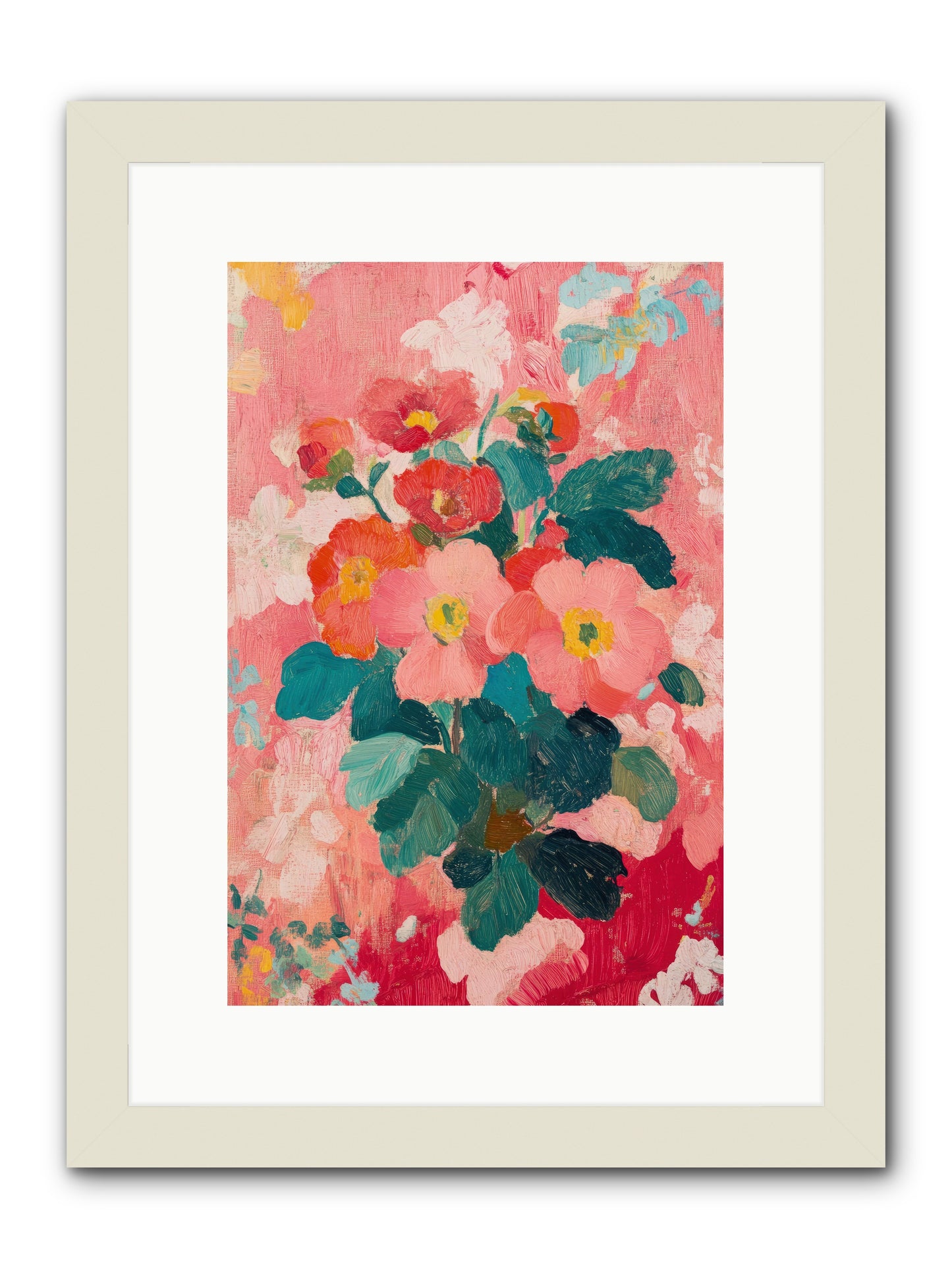 Blooms At Dawn -- Framed Print - White 10x15