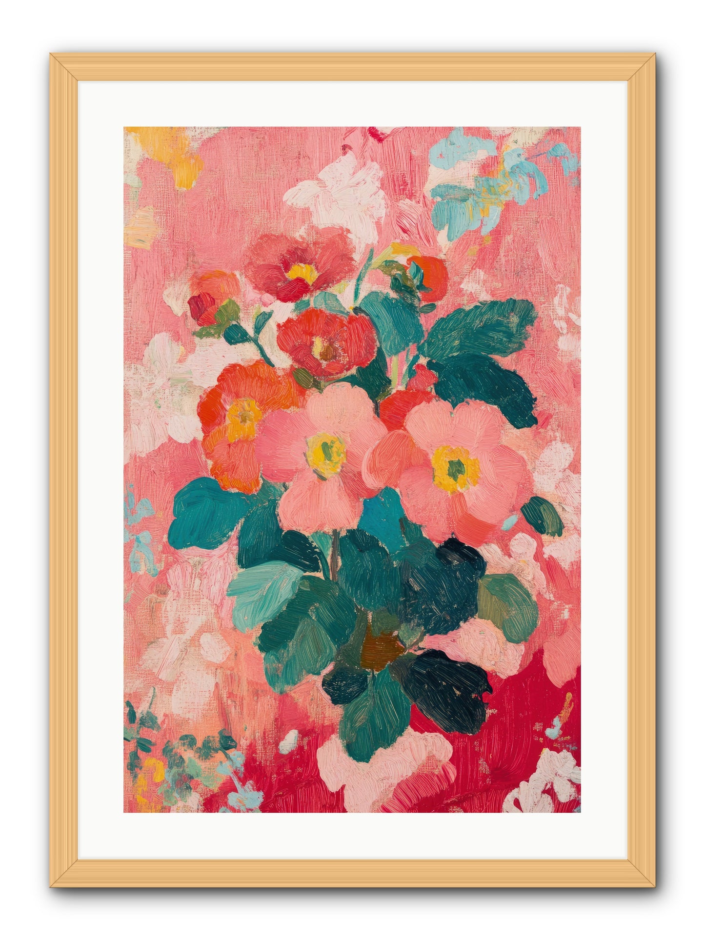 Blooms At Dawn -- Framed Print - Natural 20x30