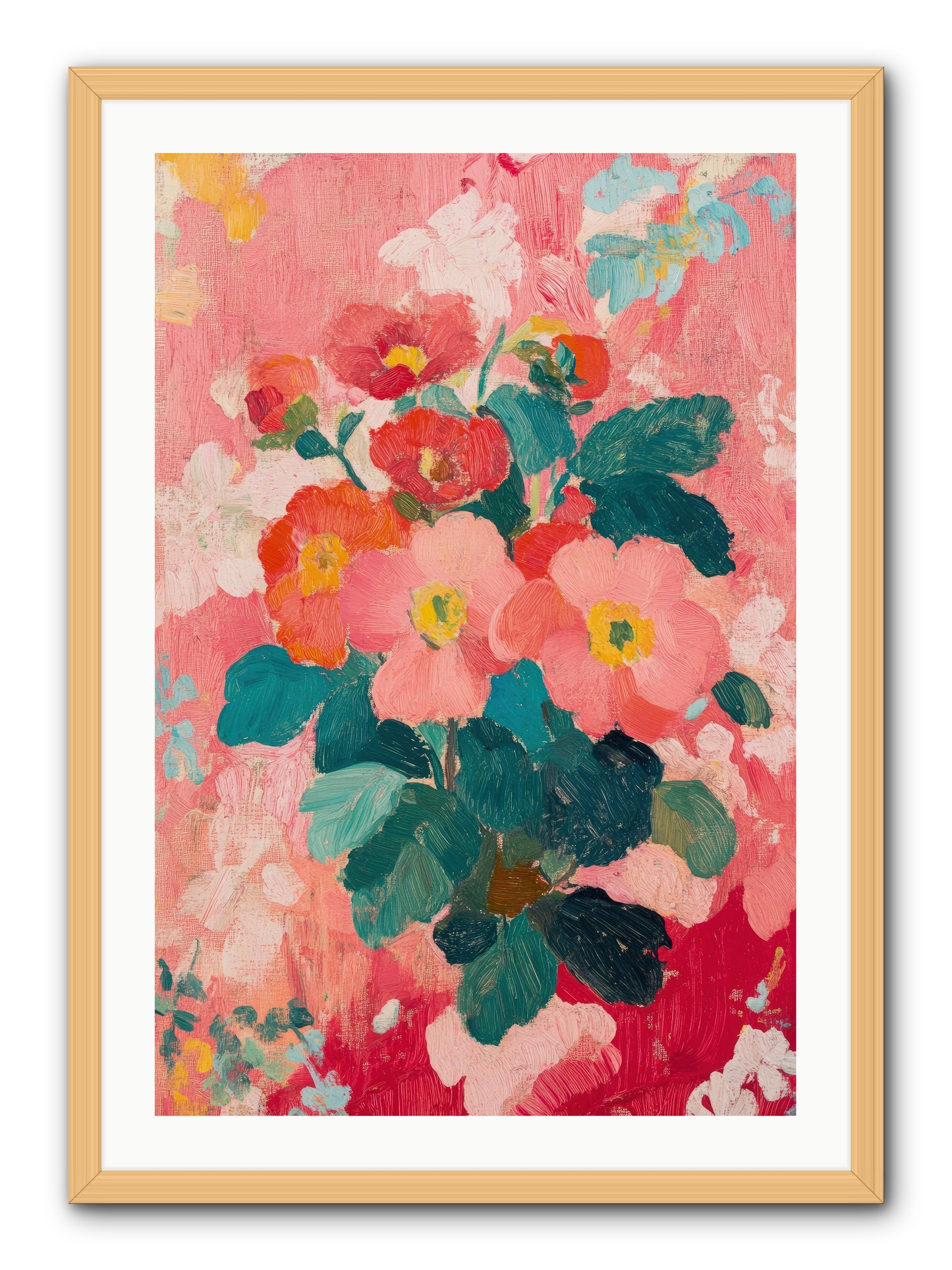 Blooms At Dawn -- Framed Print - Natural 24x36