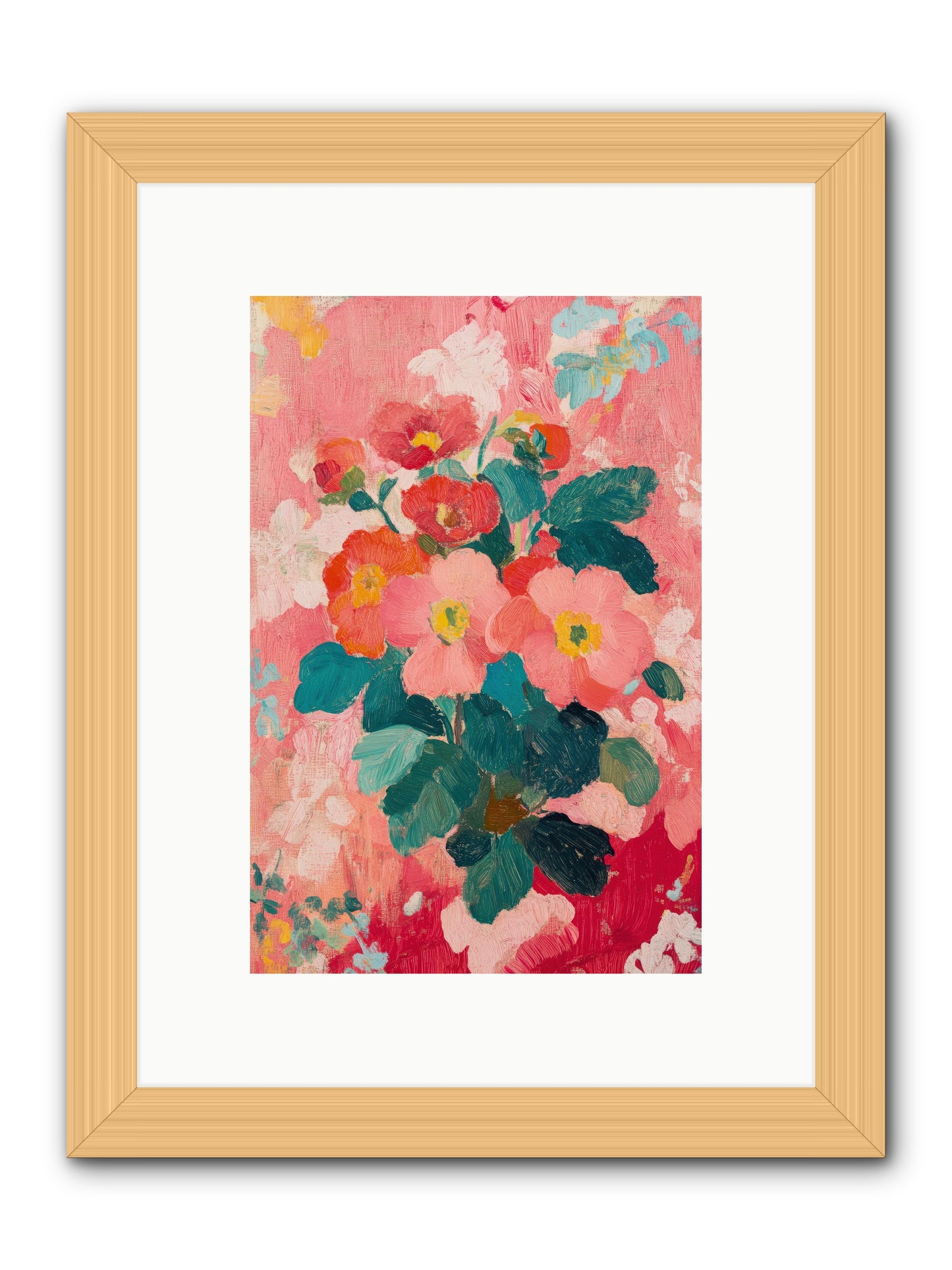 Blooms At Dawn -- Framed Print - Natural 8x12