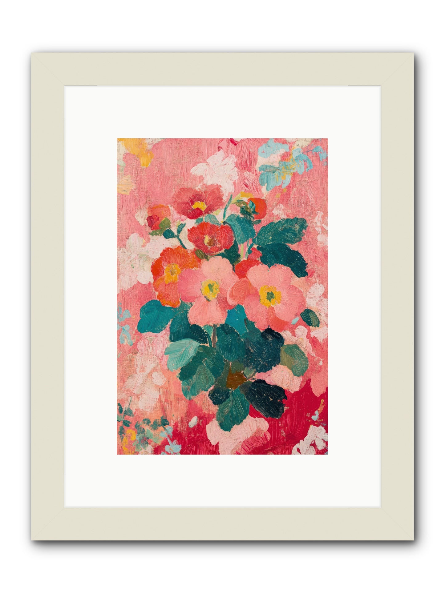 Blooms At Dawn -- Framed Print - White 8x12