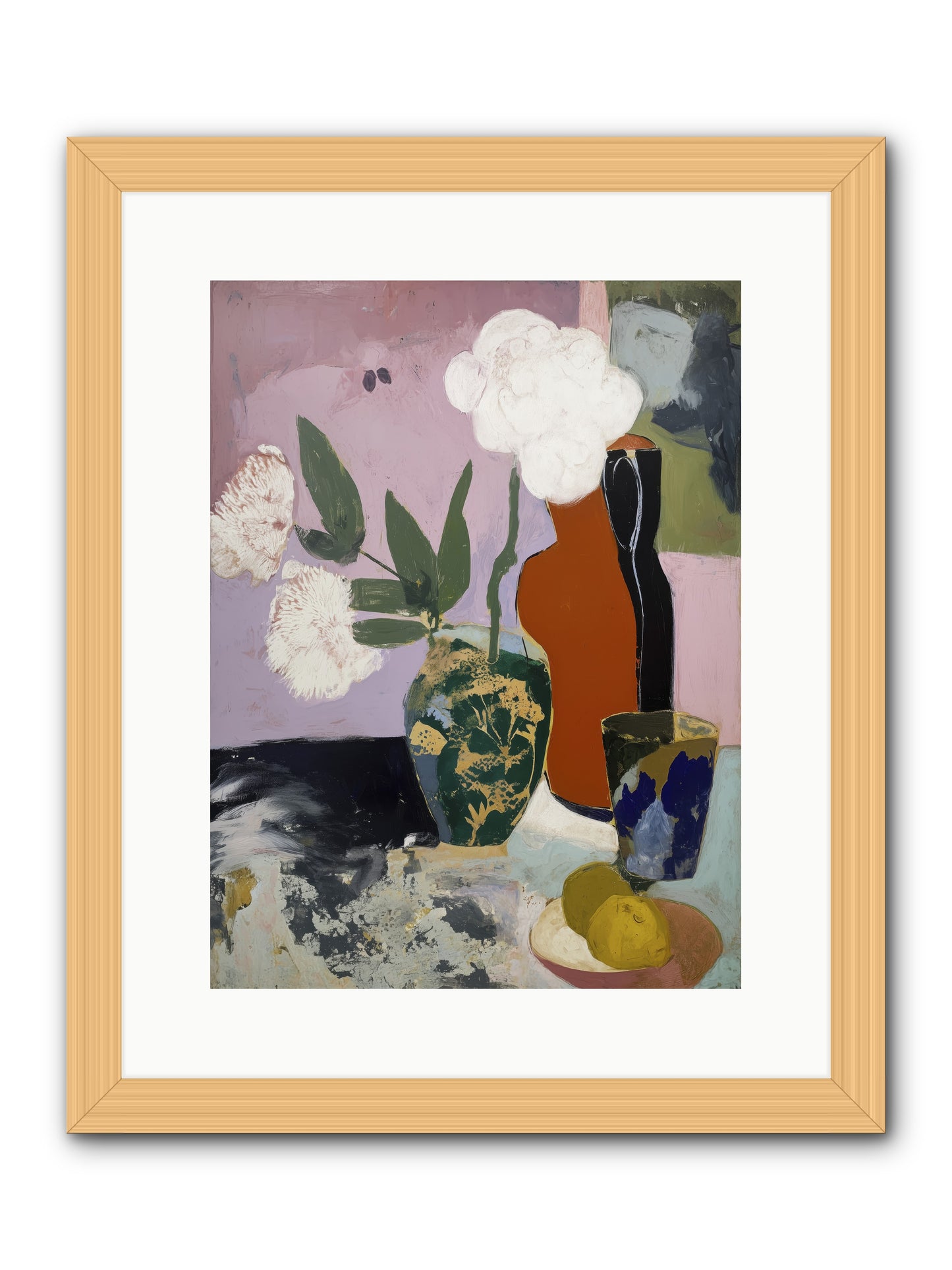 Blooms at Twilight -- Framed Print - Natural 12x16