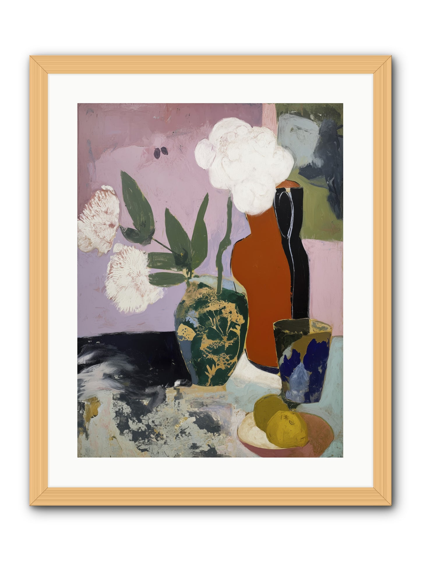 Blooms at Twilight -- Framed Print - Natural 18x24