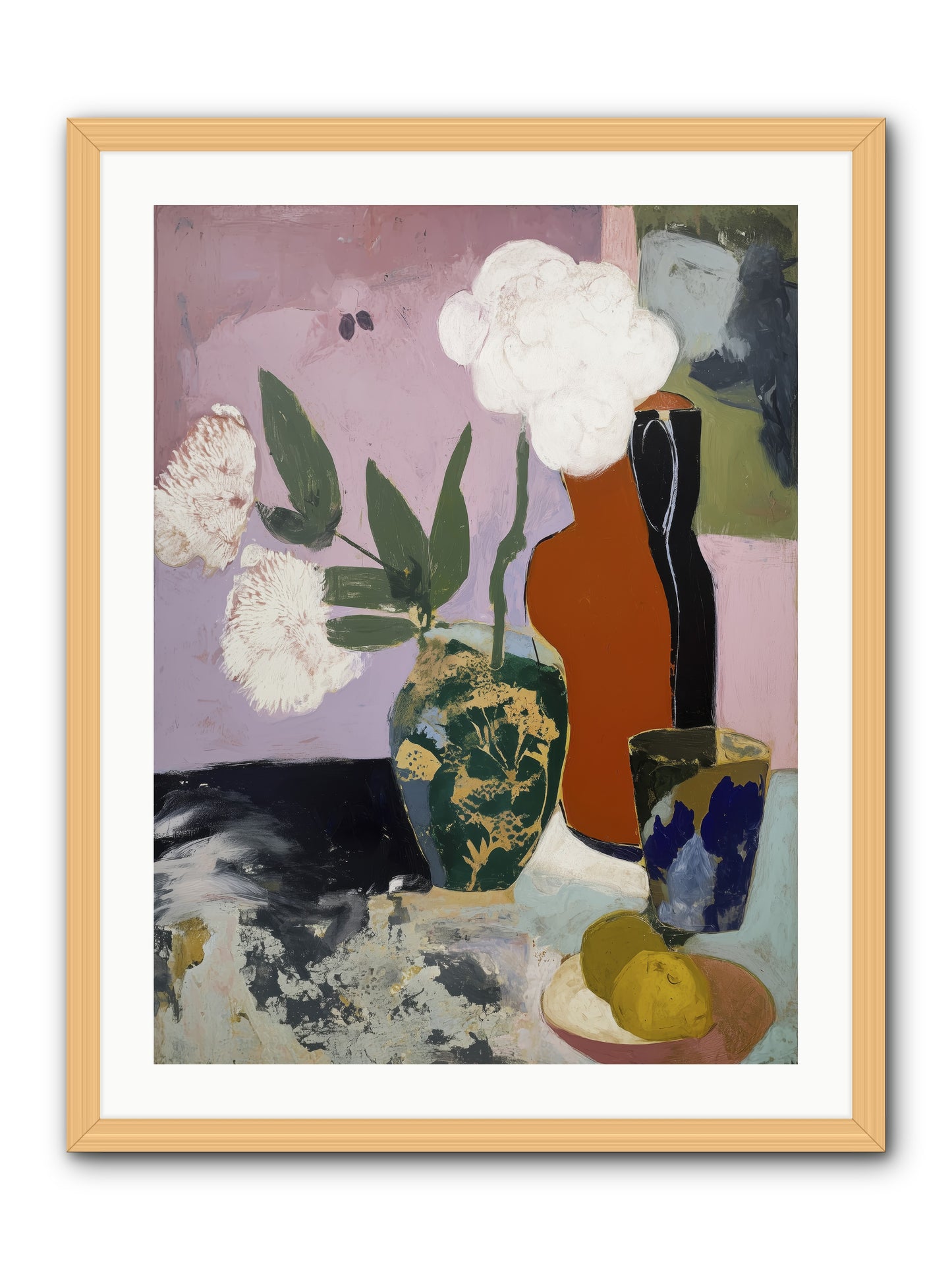 Blooms at Twilight -- Framed Print - Natural 24x32
